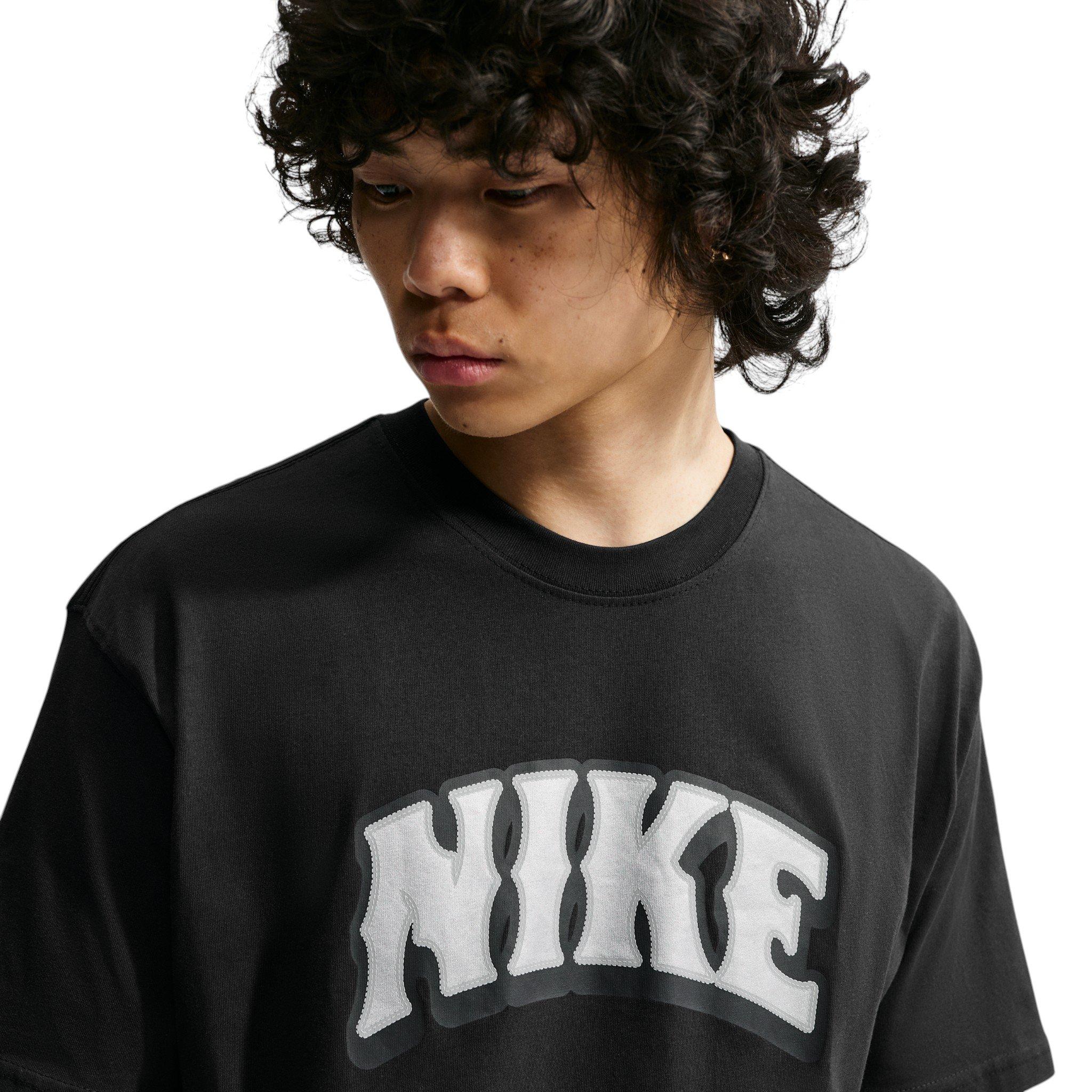 Nike Men's Sportswear Big Logo T-Shirt - BLACK Thumbnail View 3