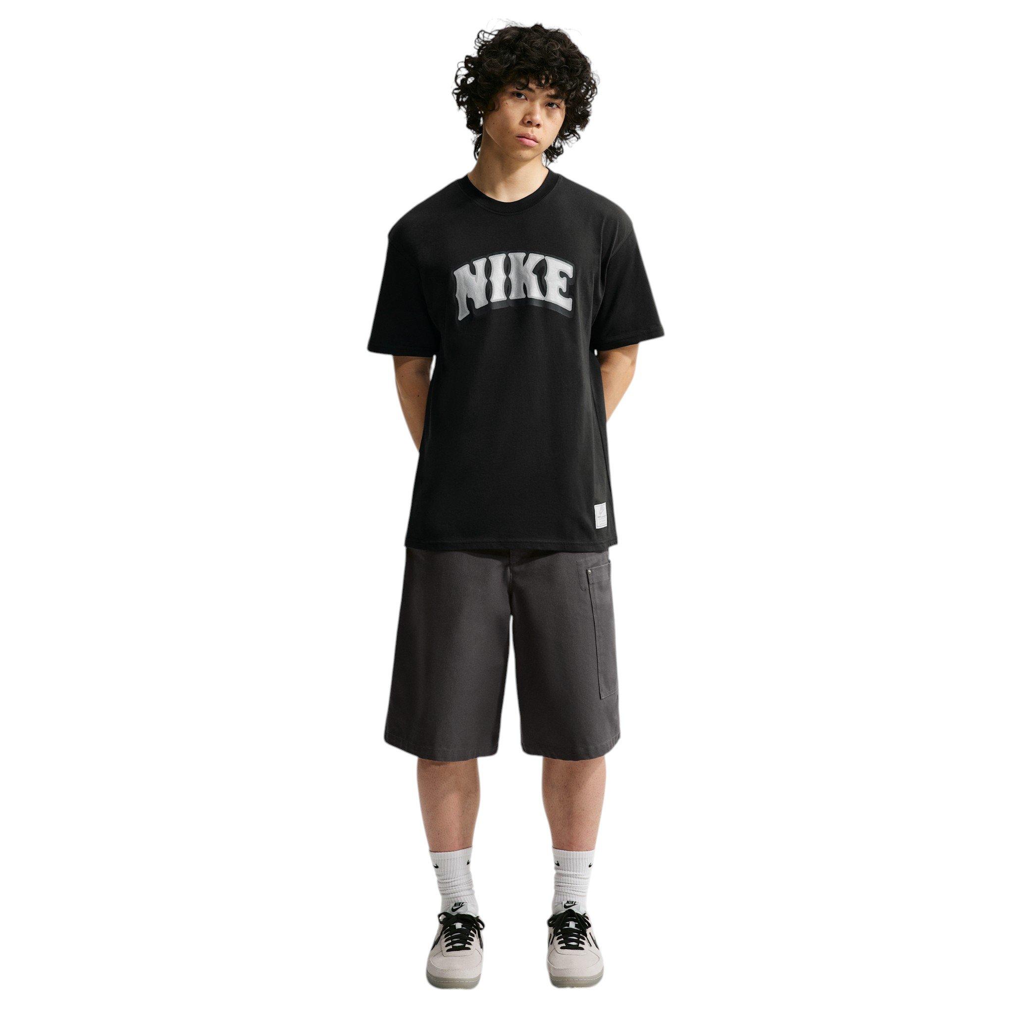 Nike Men's Sportswear Big Logo T-Shirt - BLACK Thumbnail View 4