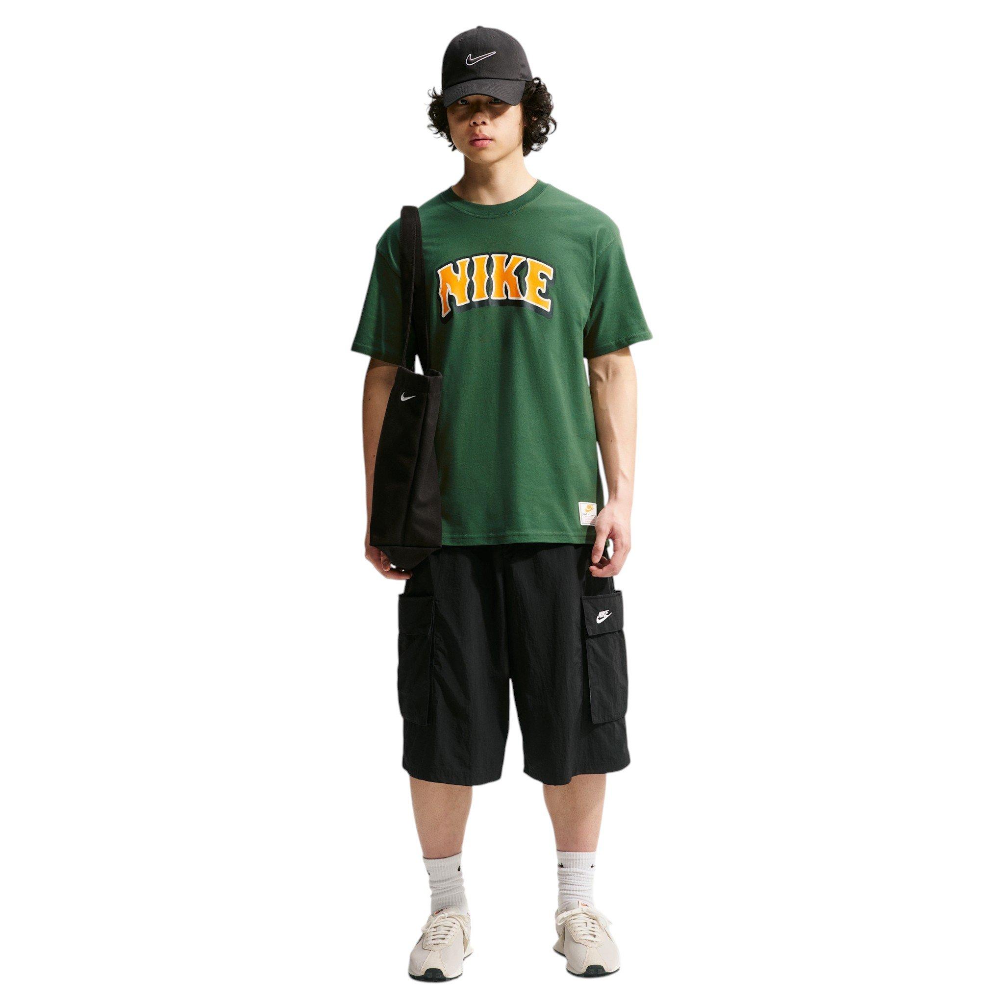 Nike Men's Sportswear Big Logo T-Shirt - GREEN Thumbnail View 4