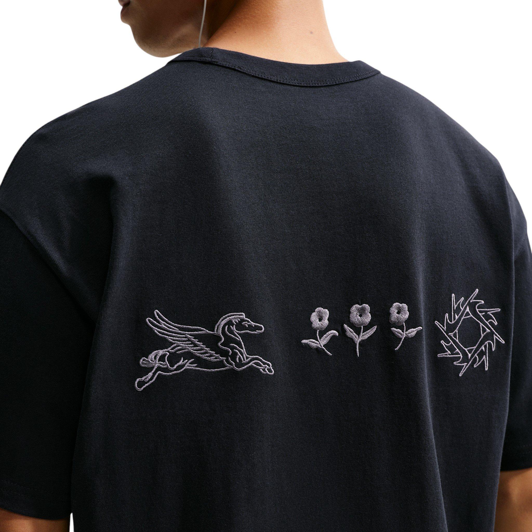 Nike Men's Sportswear Embroidered Premium Essentials T-Shirt - BLACK
