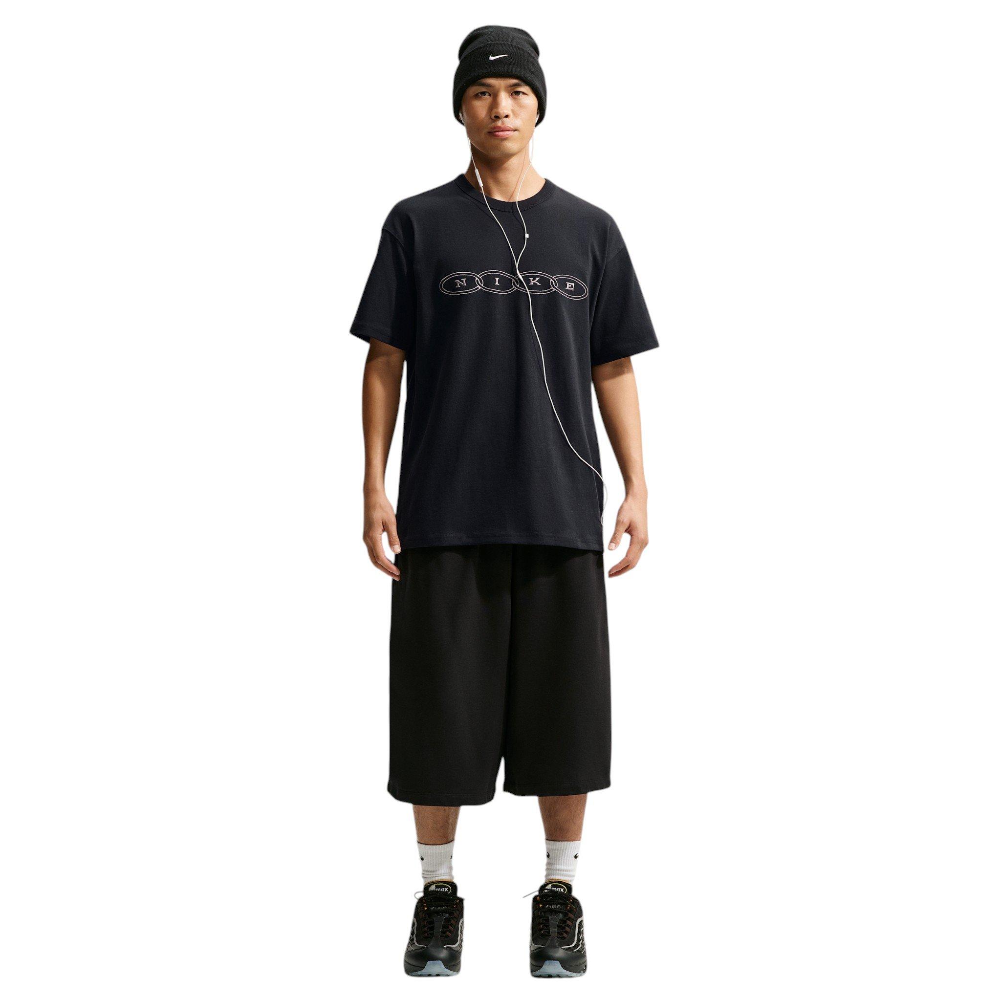 Nike Men's Sportswear Embroidered Premium Essentials T-Shirt - BLACK