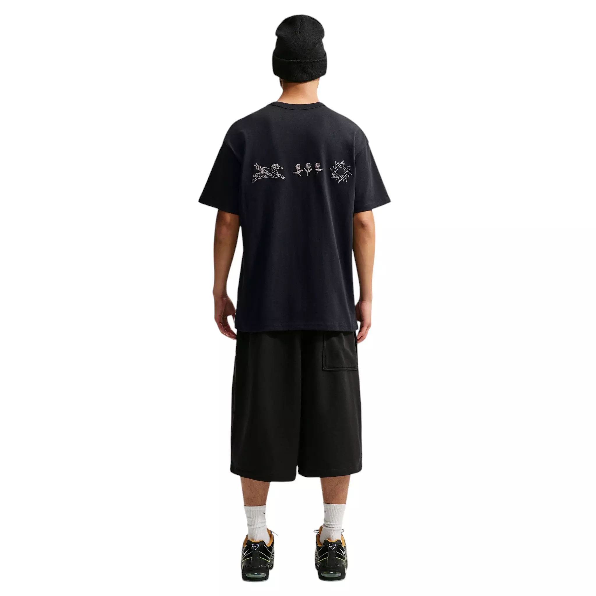Nike Men's Sportswear Embroidered Premium Essentials T-Shirt - BLACK