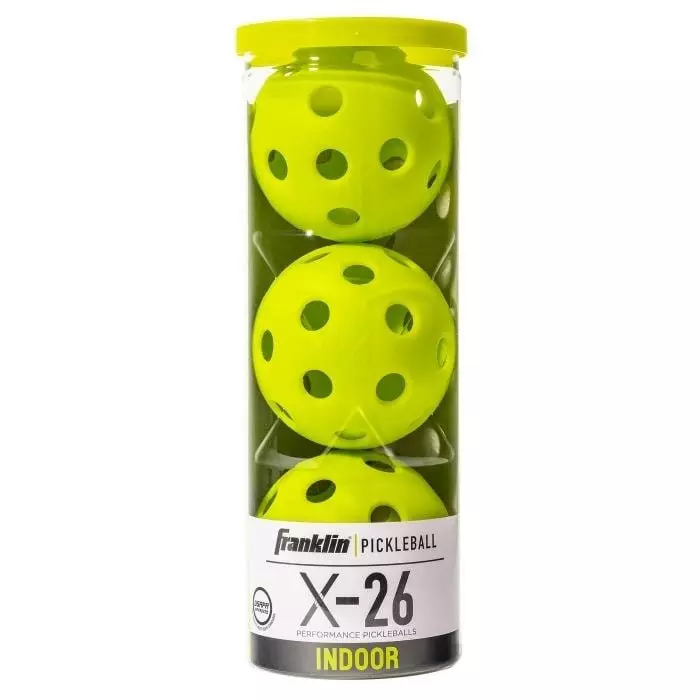 Franklin Sports X-26 3 Count Indoor Pickleballs - GREEN