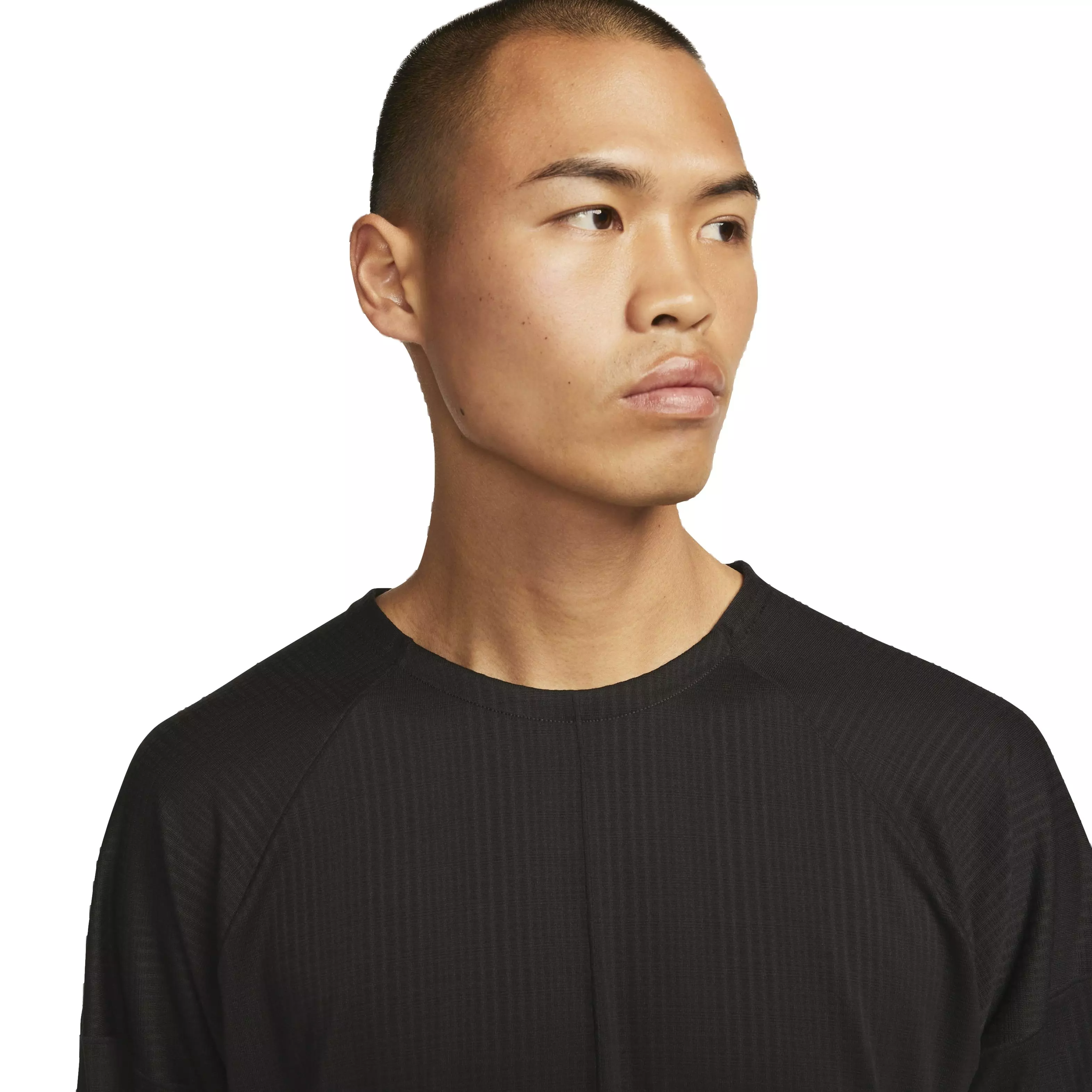 Nike Men's Dri-FIT Statement Jersey Crew Yoga Top - BLACK