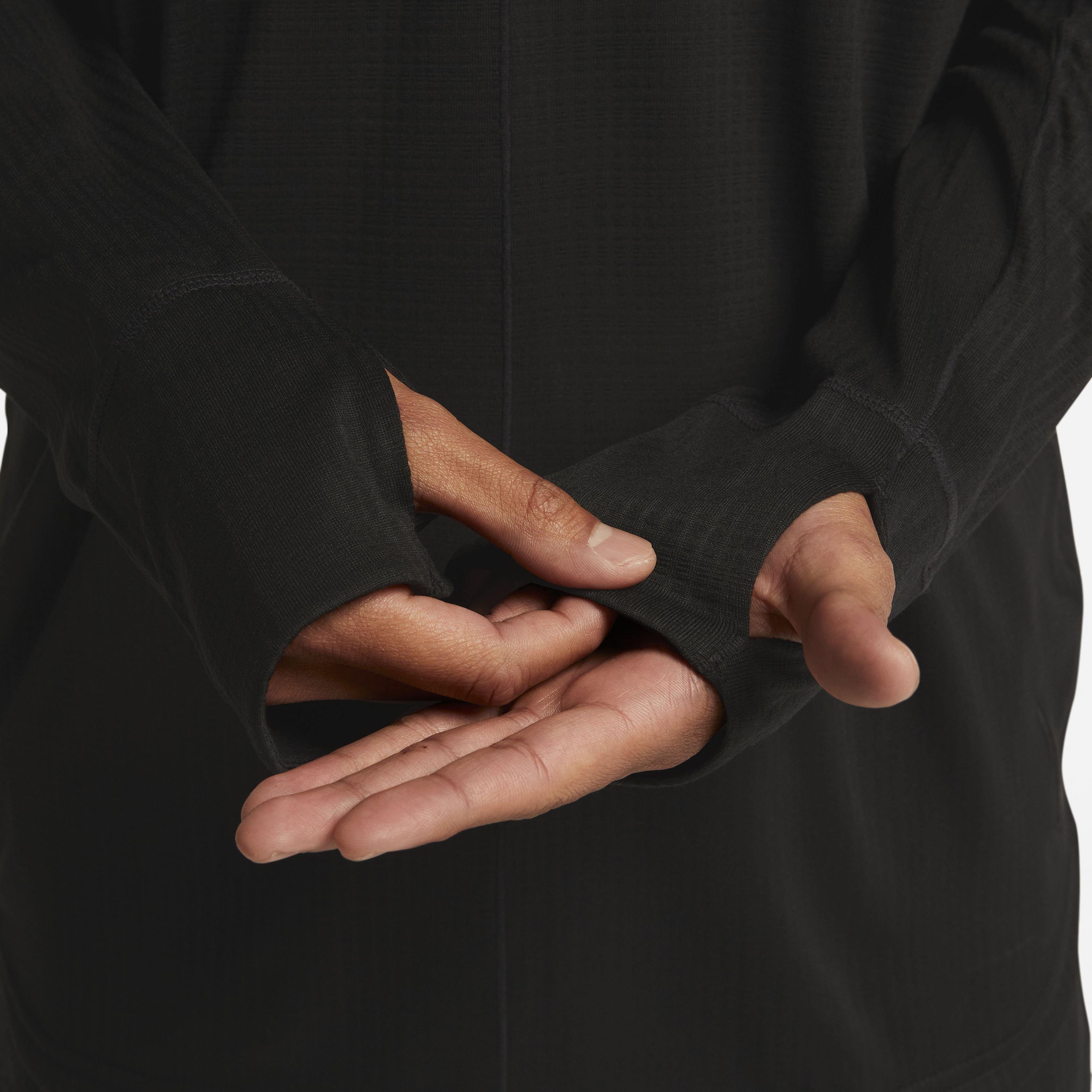 Nike Men's Dri-FIT Statement Jersey Crew Yoga Top - BLACK Thumbnail View 4