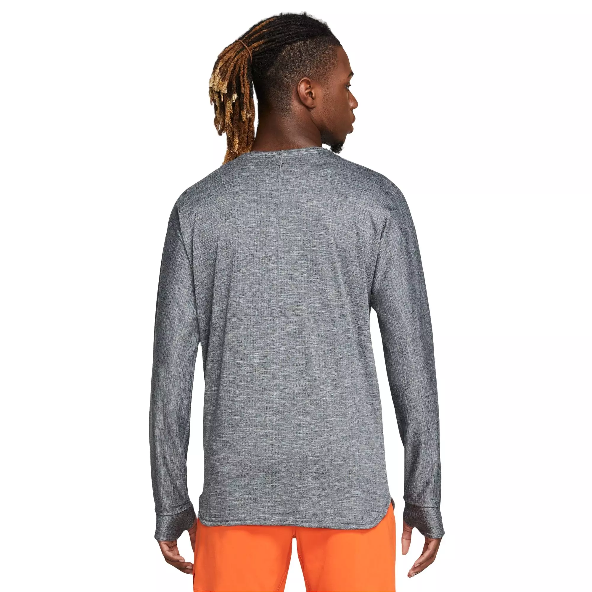 Nike Men's Dri-FIT Statement Jersey Crew Yoga Top - GREY