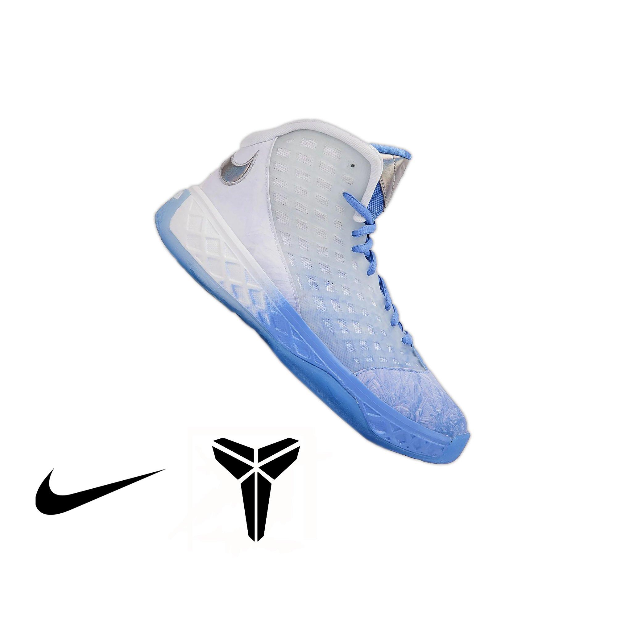 Nike Kobe 3 Protro &ldquo;Christmas&rdquo; Grade School Kids' Basketball Shoe - BLUE/WHITE Thumbnail View 1