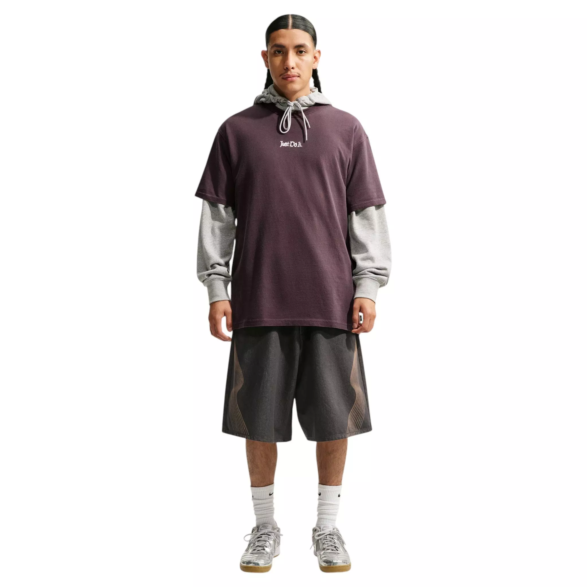 Nike Men's Sportswear Just Do It T-Shirt - TATTOO PURPLE