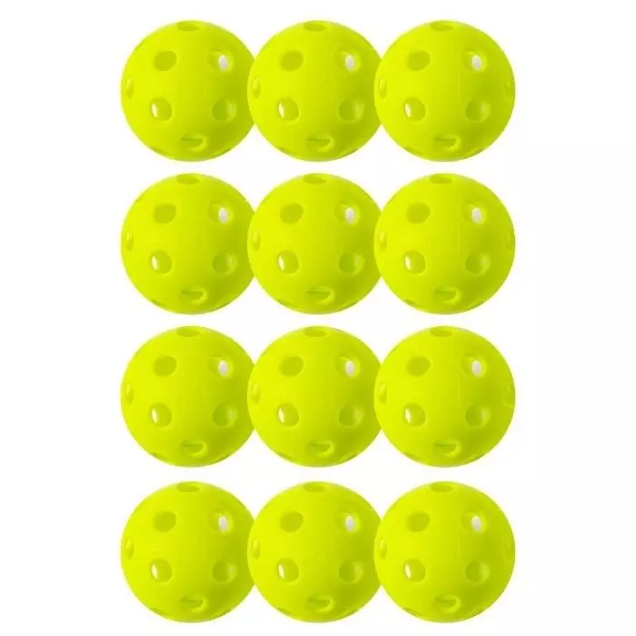 Franklin Sports X-26 12 Count Indoor Pickleballs - YELLOW