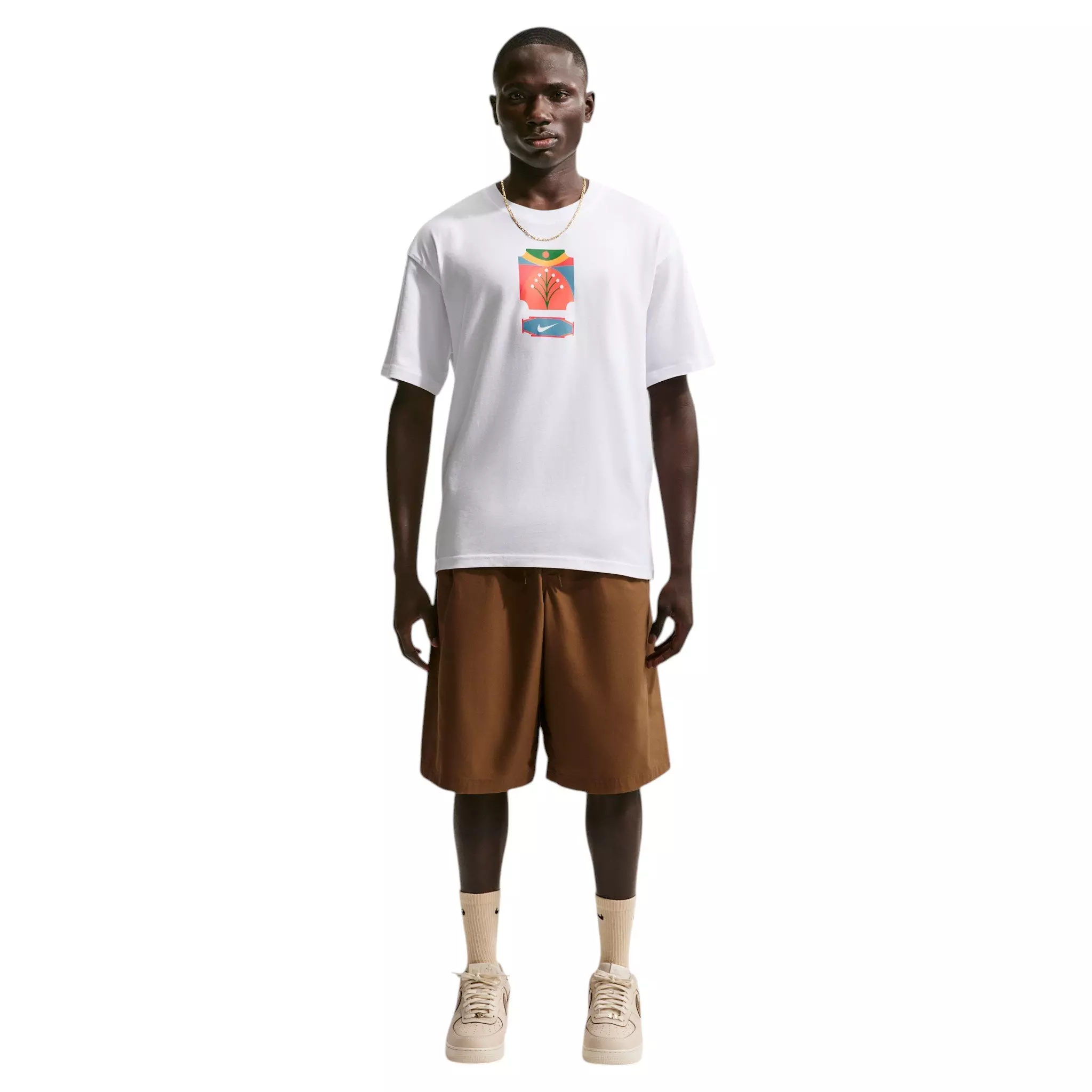 Nike Men's Sportswear Palm Tree T-Shirt - WHITE