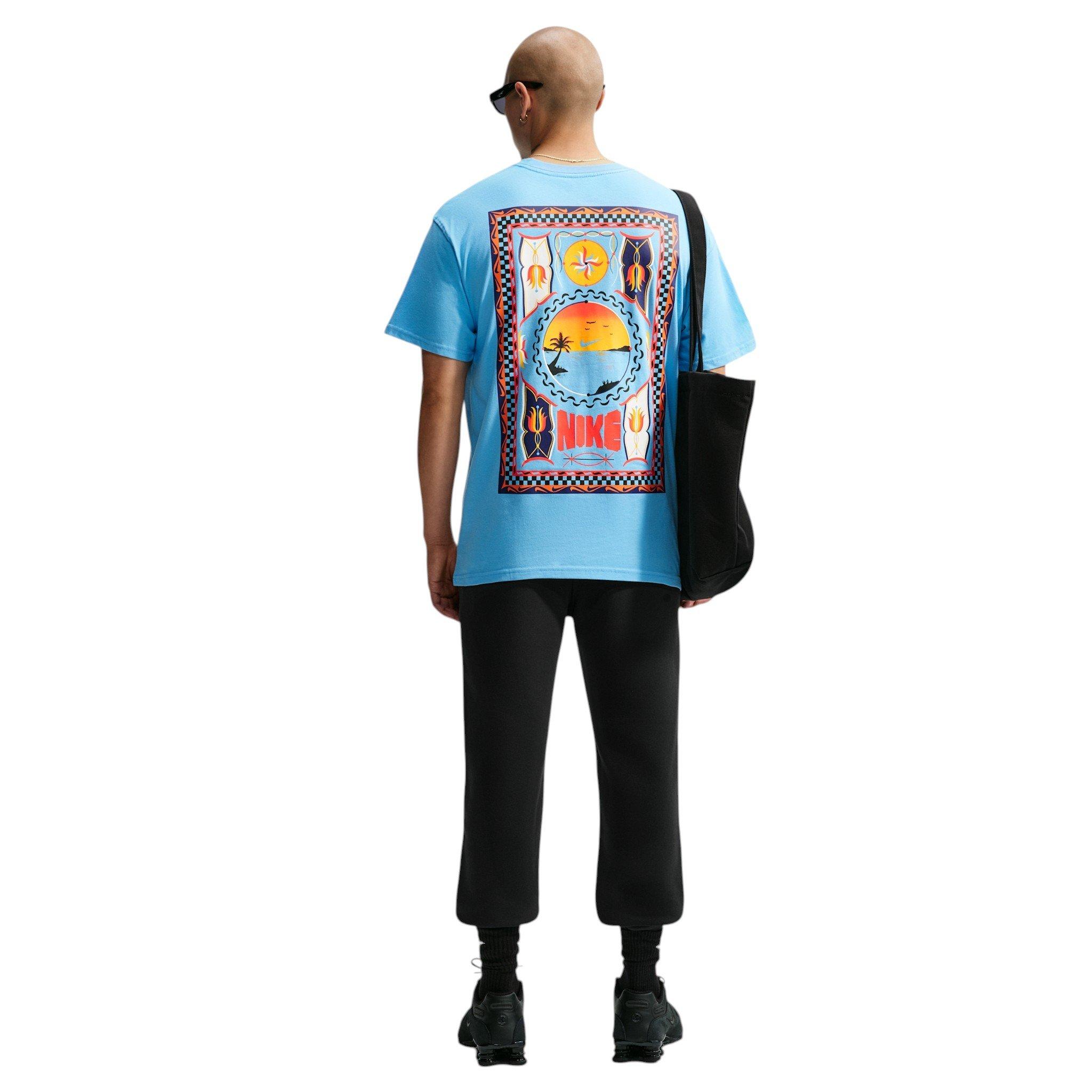 Nike Men's Sportswear Palm Tree T-Shirt - BLUE