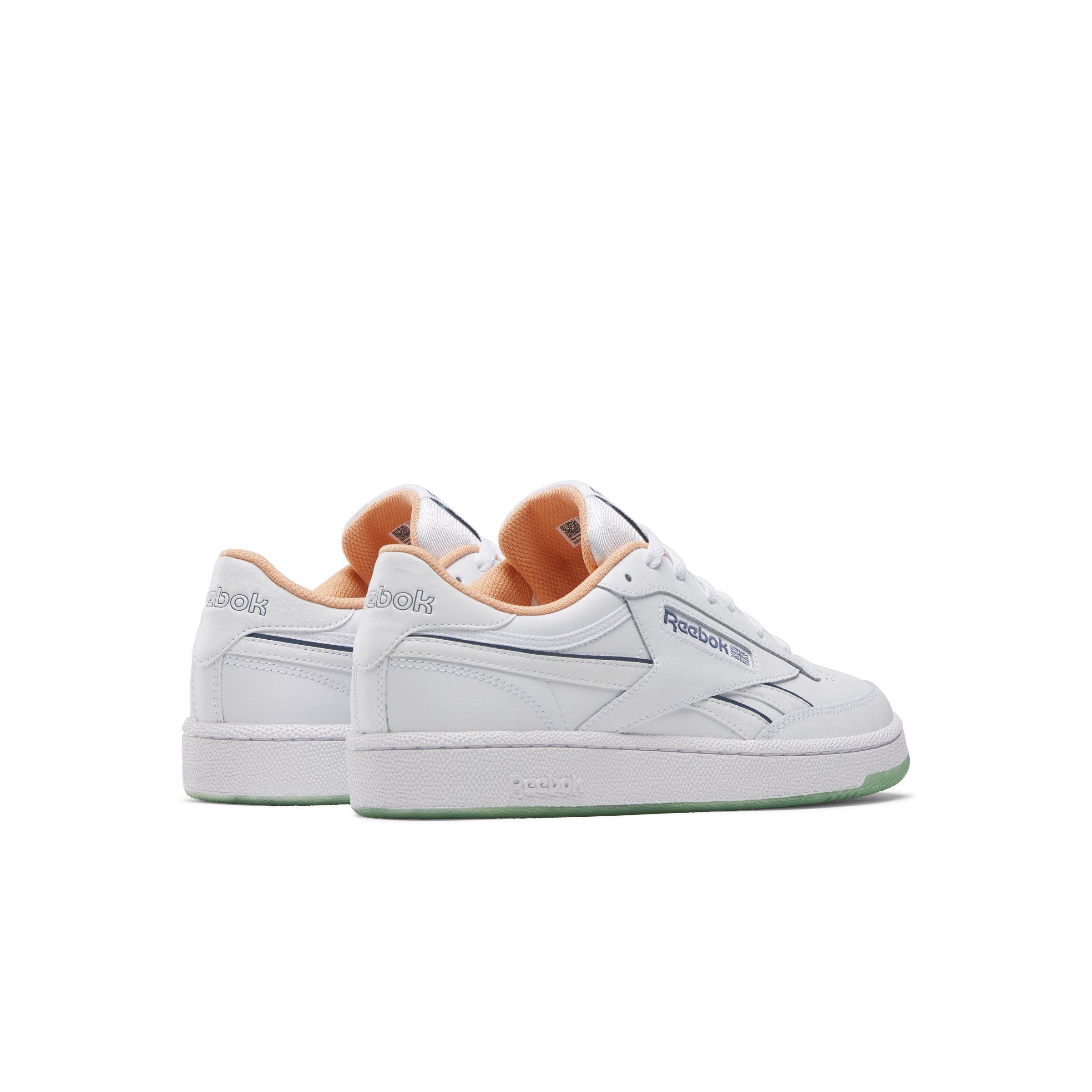 Reebok Club C Revenge "White/Navy/Light Orange" Unisex Shoe - WHITE/NAVY/LT ORANGE Thumbnail View 3