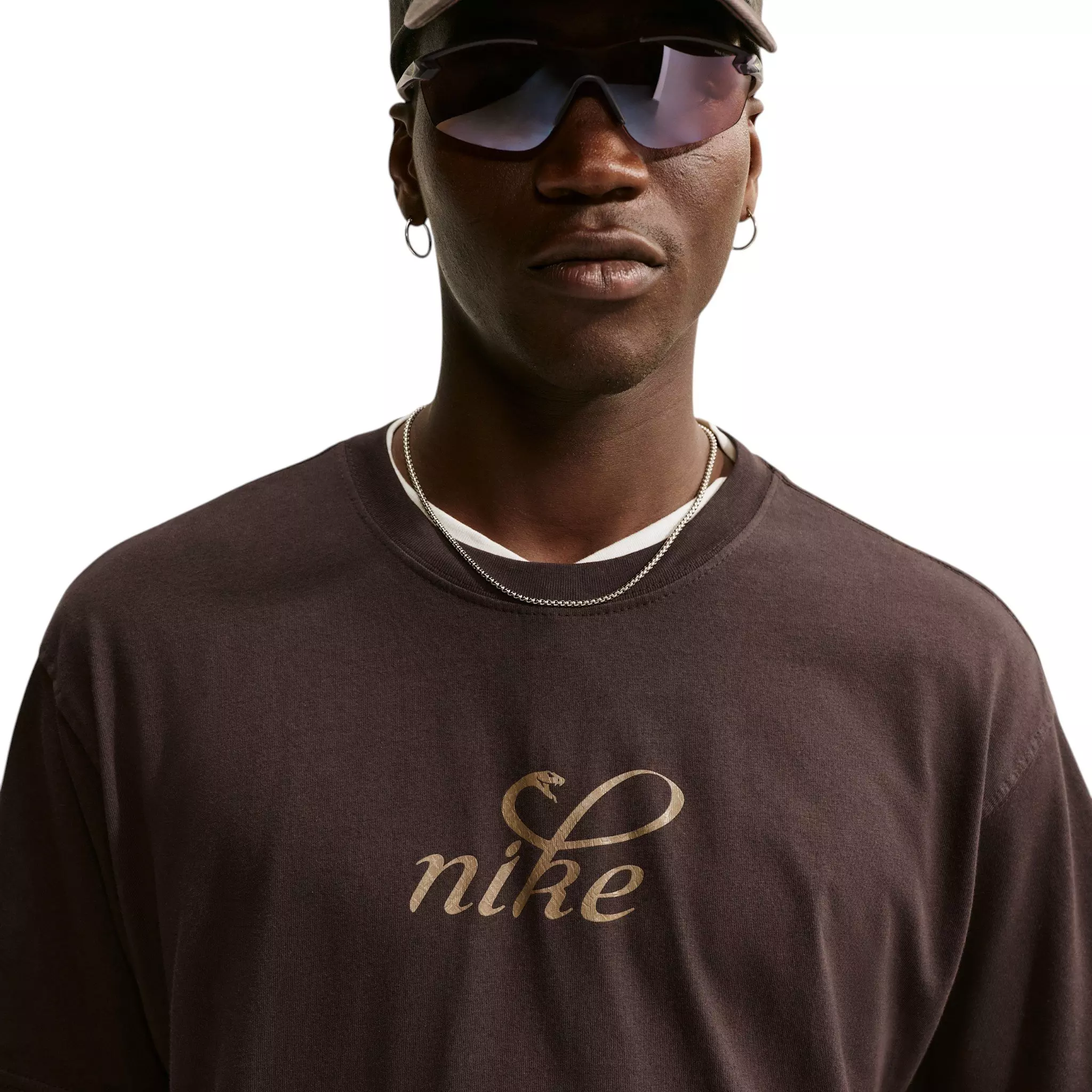 Nike Men's Sportswear Snakeskin T-Shirt - BROWN