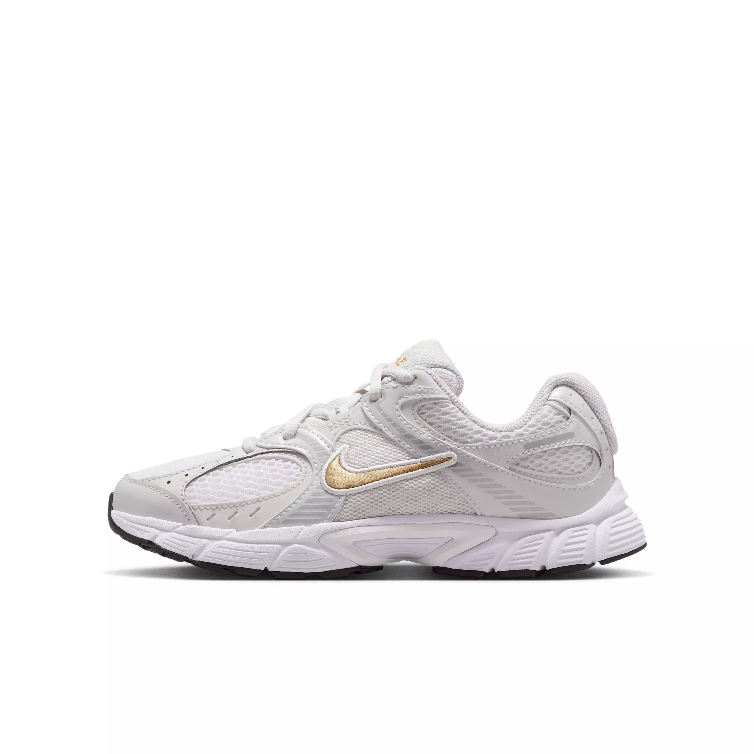 Nike V5 RNR "White/Metallic Silver/Photon Dust/Metallic Gold" Grade School Girls' Shoe - WHITE/SILVER/DUST/GOLD