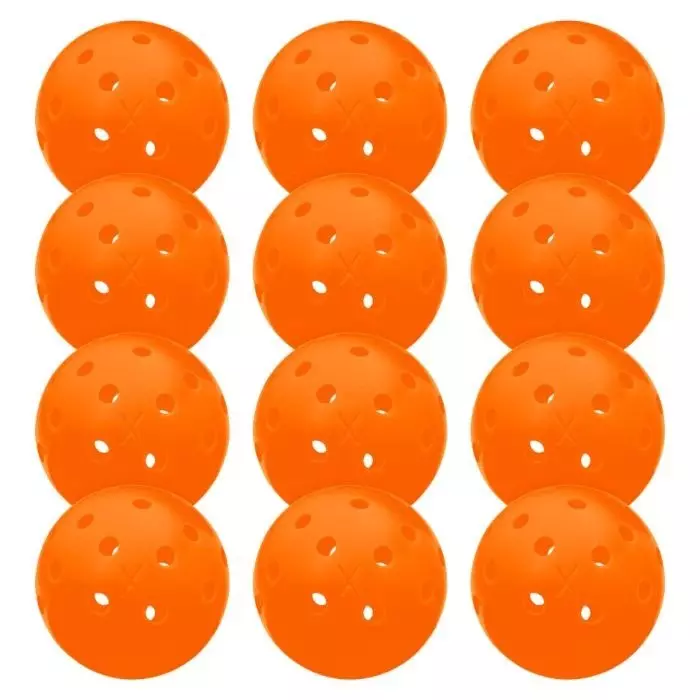 Franklin Sports X-40 12 Count Outdoor Pickleballs - ORANGE