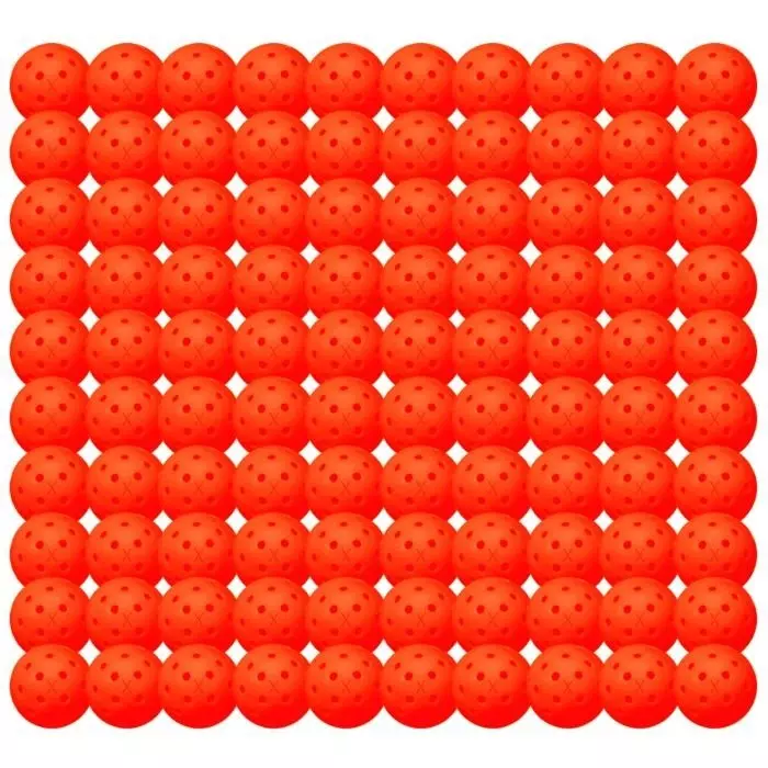 Franklin Sports X-40 100 Count Outdoor Pickleballs - RED