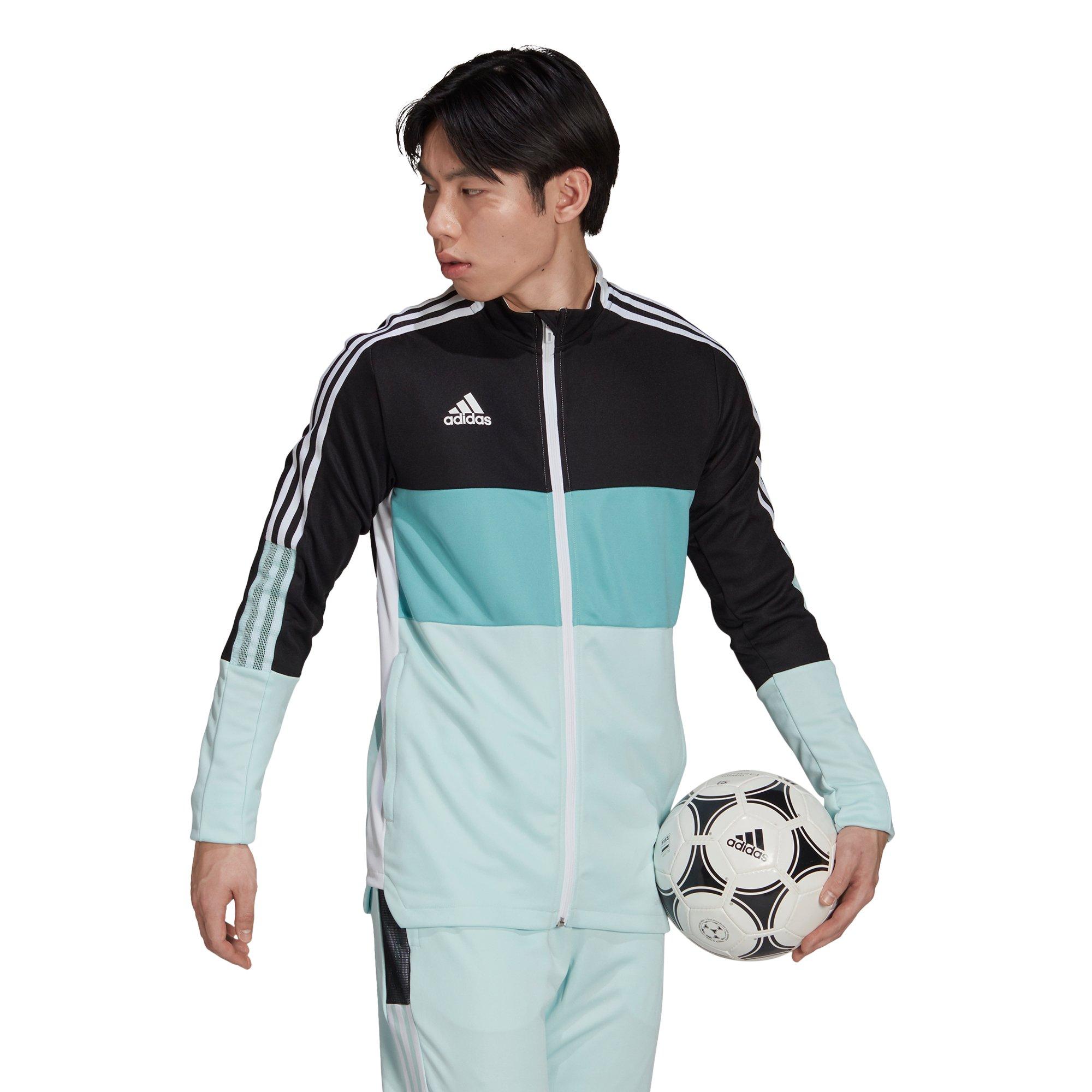 sala Hizo un contrato Clínica adidas Men's Tiro Black/Mint Track Soccer Jacket