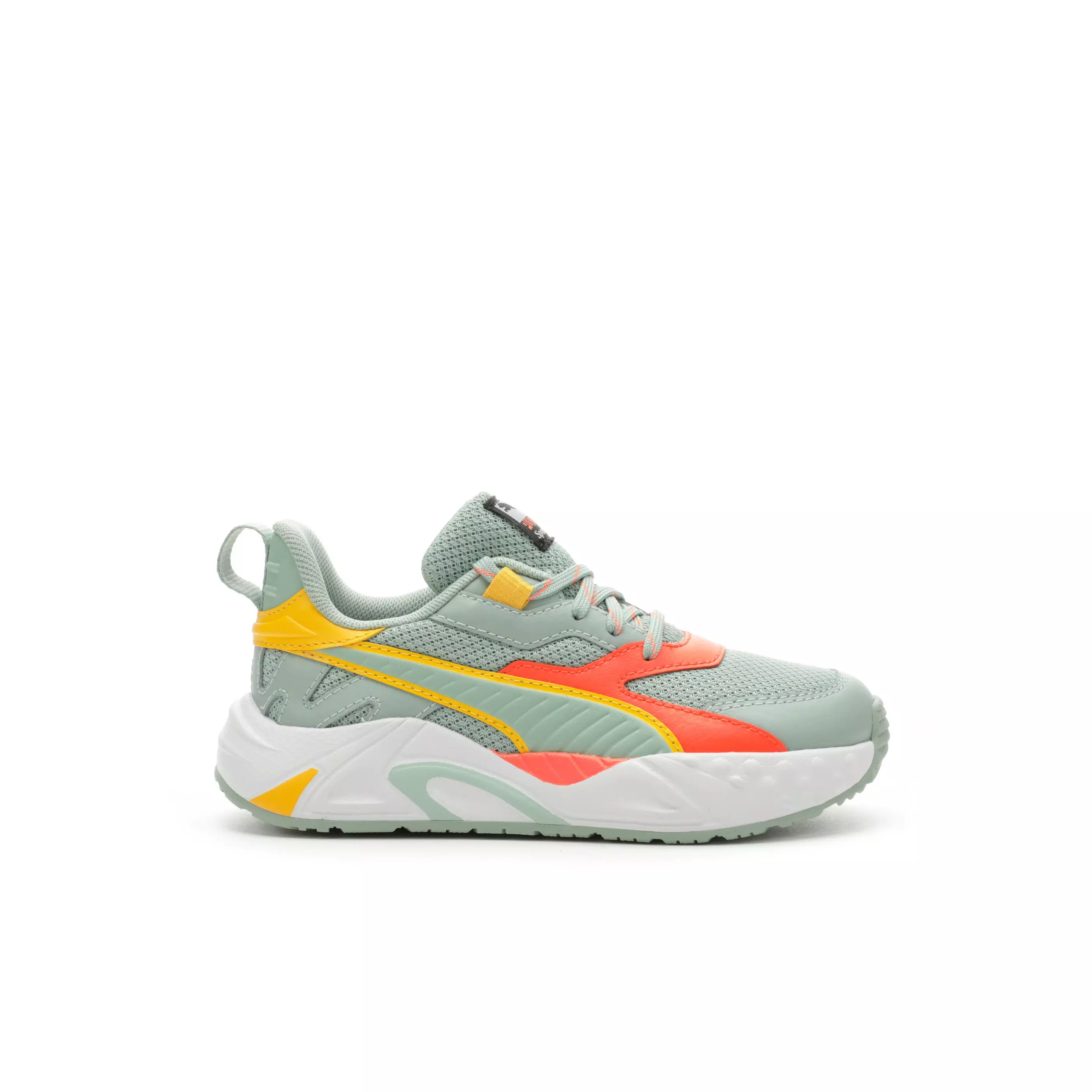 PUMA RS-TRCK BRANDLOVE "Green Fog/Hot Heat/Yellow Sizzle" Preschool Girls' Shoe - GREEN/HEAT/YELLOW