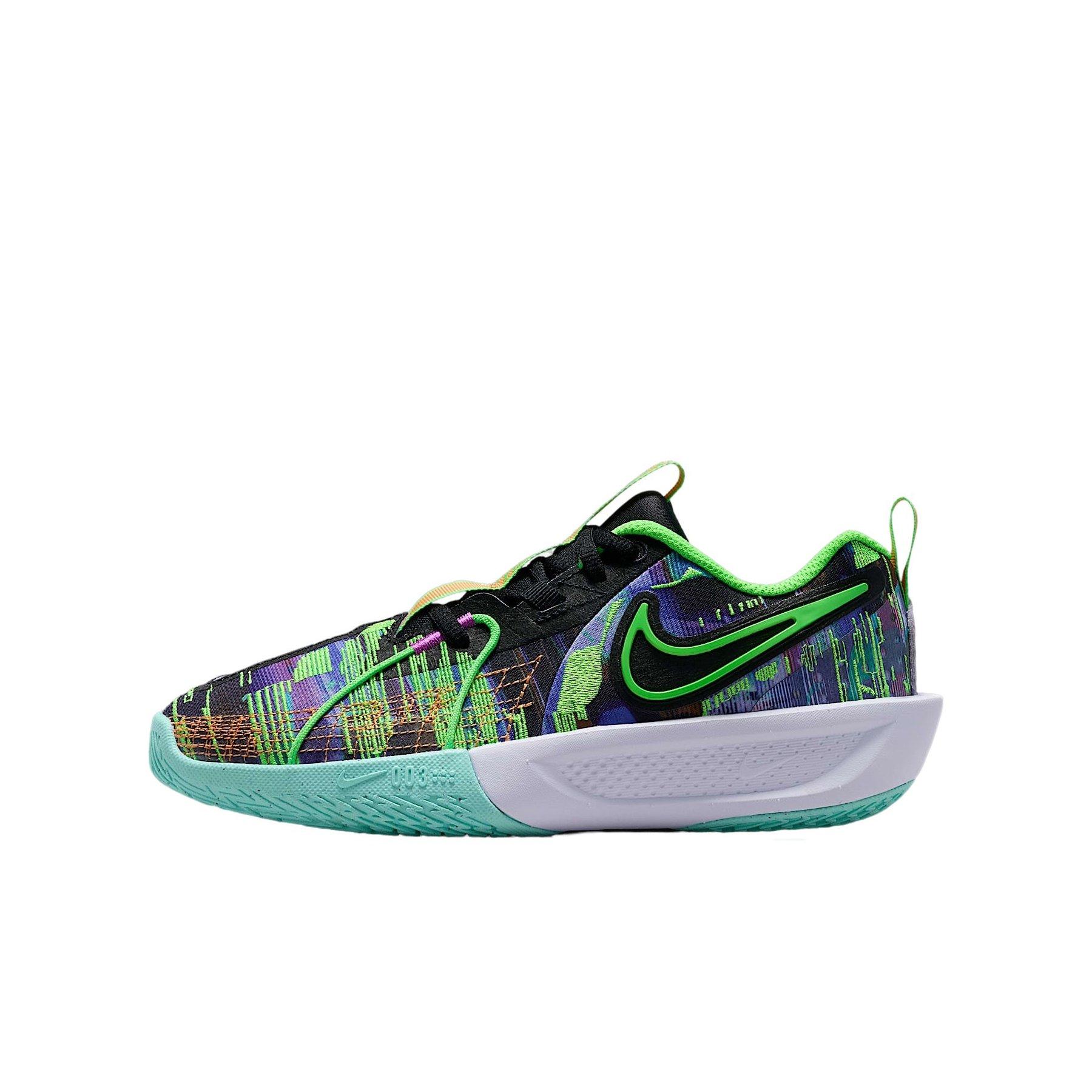 Nike G.T. Cut 3 SE "Blue Void/Violet/Turquoise/Green Strike" Grade School Boys' Basketball Shoe - BLUE/VIOLET/TURQUOISE/GREEN Thumbnail View 2