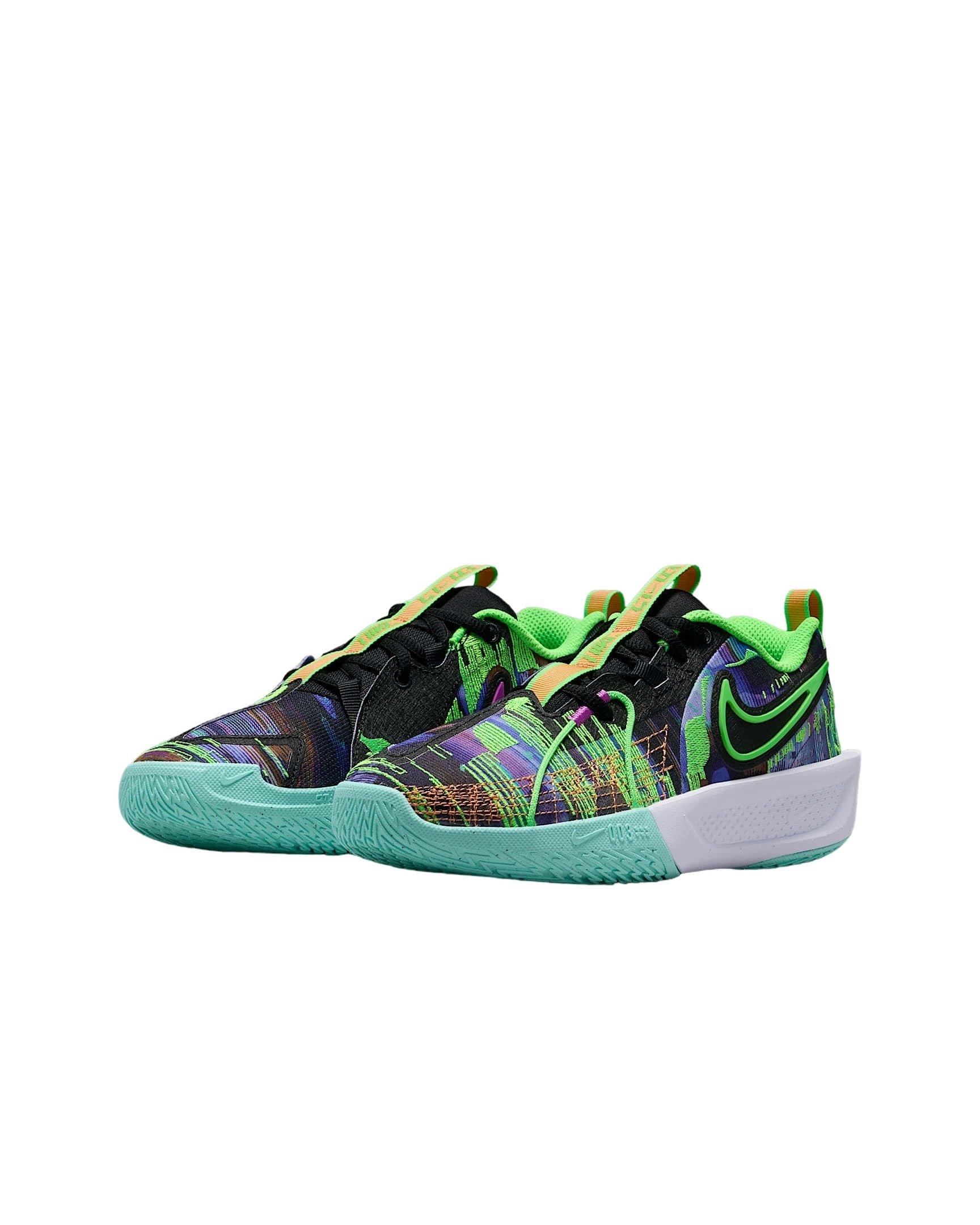 Nike G.T. Cut 3 SE "Blue Void/Violet/Turquoise/Green Strike" Grade School Boys' Basketball Shoe - BLUE/VIOLET/TURQUOISE/GREEN Thumbnail View 3
