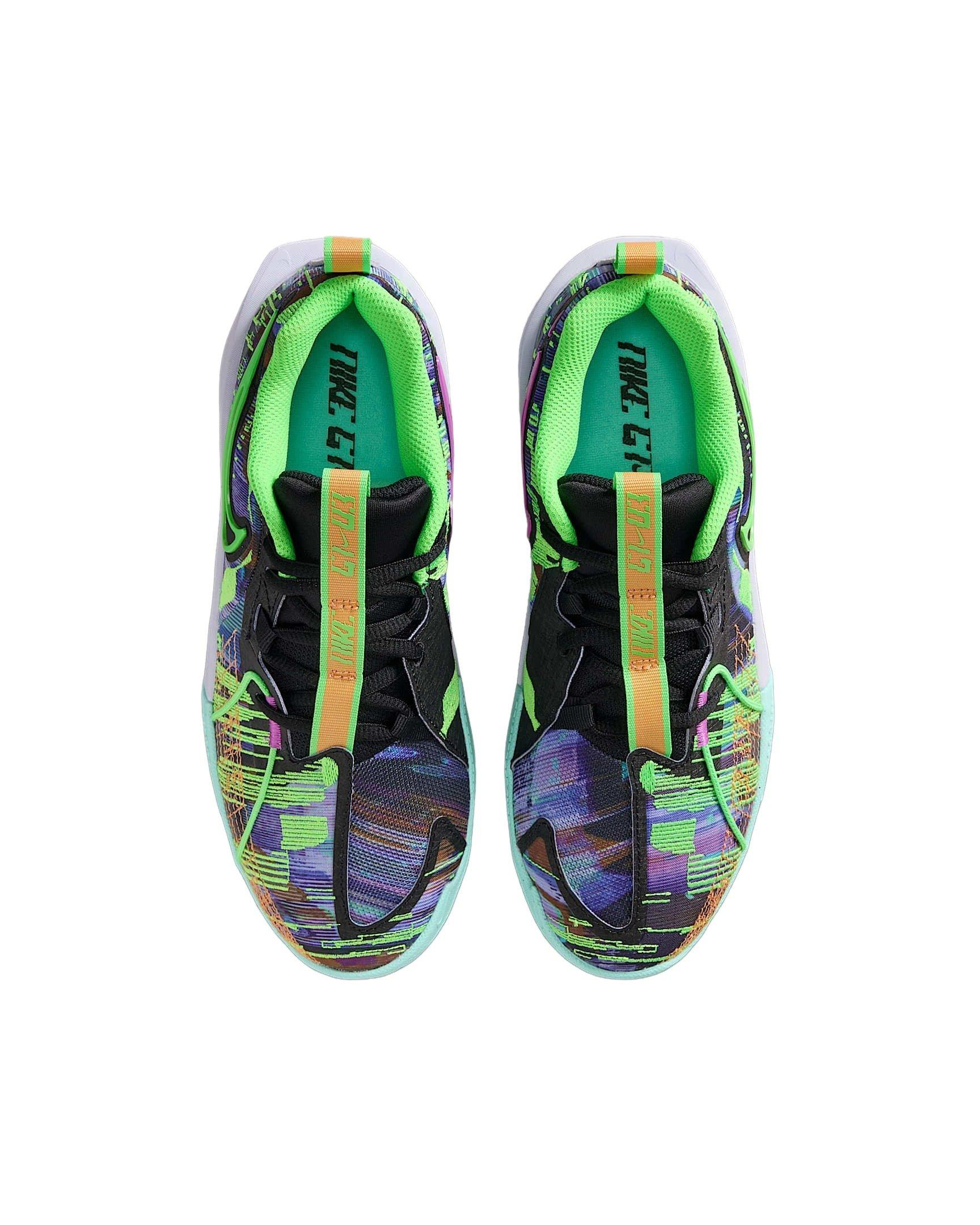 Nike G.T. Cut 3 SE "Blue Void/Violet/Turquoise/Green Strike" Grade School Boys' Basketball Shoe - BLUE/VIOLET/TURQUOISE/GREEN Thumbnail View 4