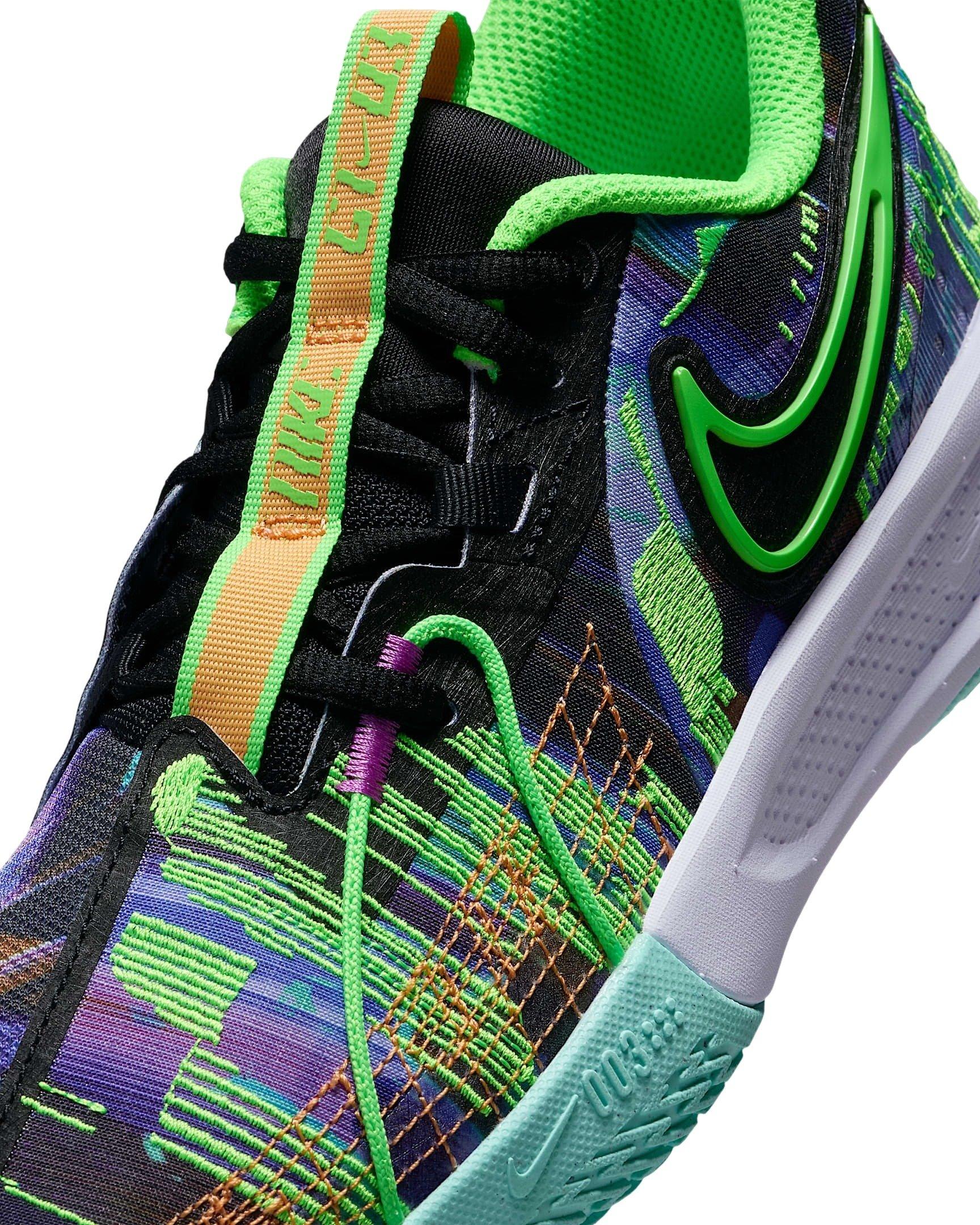 Nike G.T. Cut 3 SE "Blue Void/Violet/Turquoise/Green Strike" Grade School Boys' Basketball Shoe - BLUE/VIOLET/TURQUOISE/GREEN Thumbnail View 7