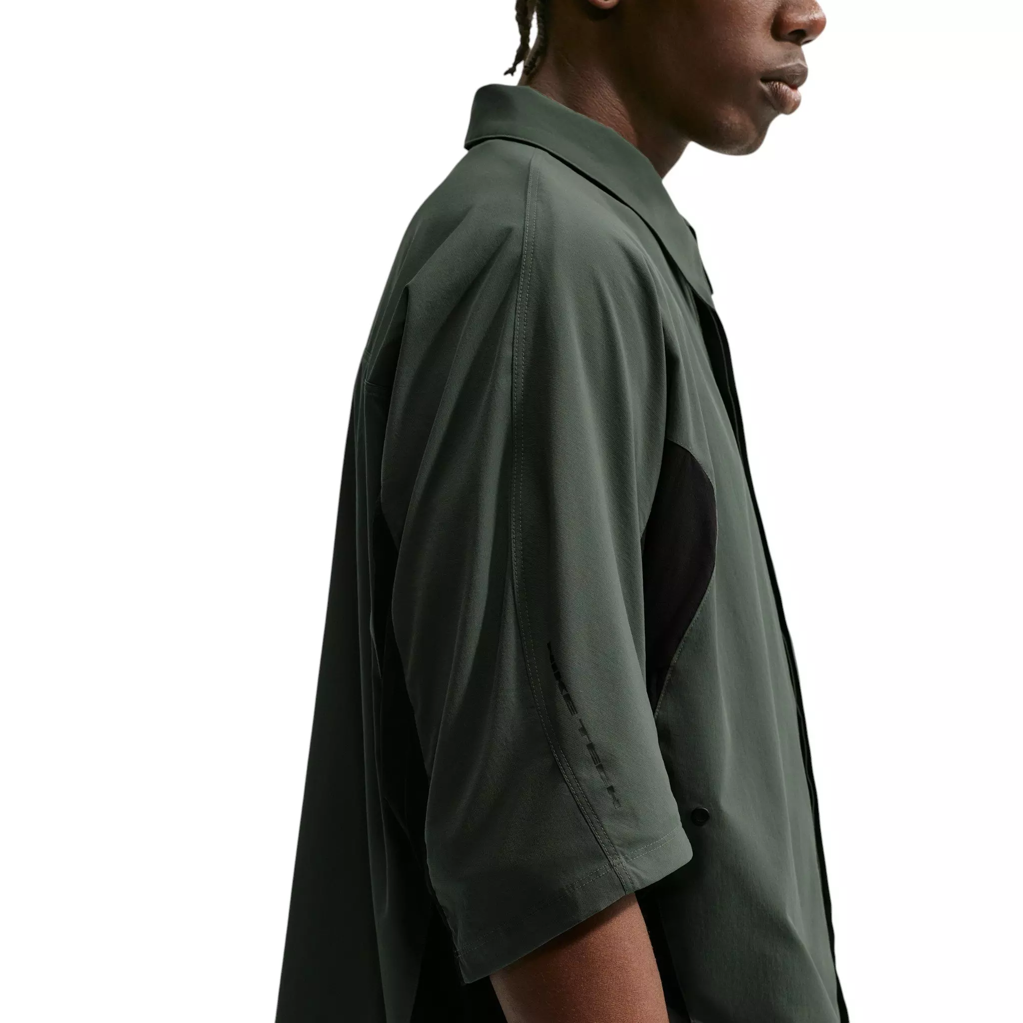 Nike Men's Tech Helios Dri-FIT Short-Sleeve Top - Camo Green/Black/Black - GREEN/BLACK/BLACK
