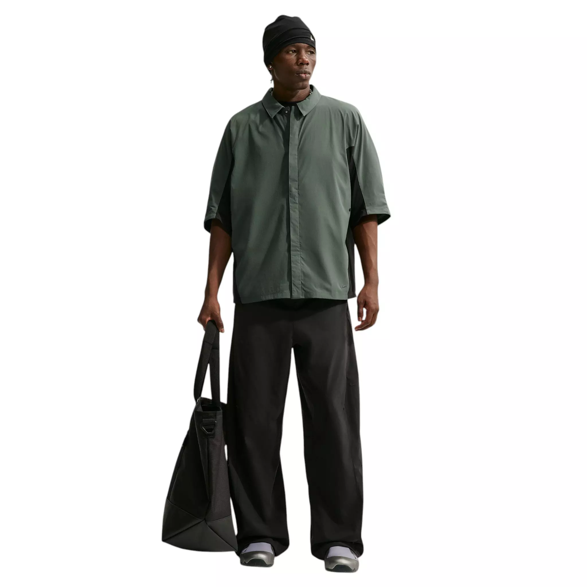 Nike Men's Tech Helios Dri-FIT Short-Sleeve Top - Camo Green/Black/Black - GREEN/BLACK/BLACK