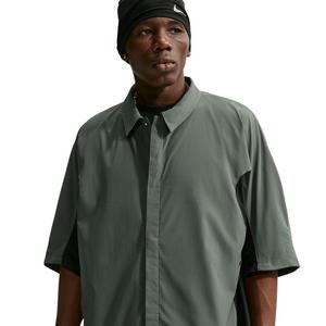 Nike Men's Tech Helios Dri-FIT Short-Sleeve Top - Camo Green/Black/Black - GREEN/BLACK/BLACK
