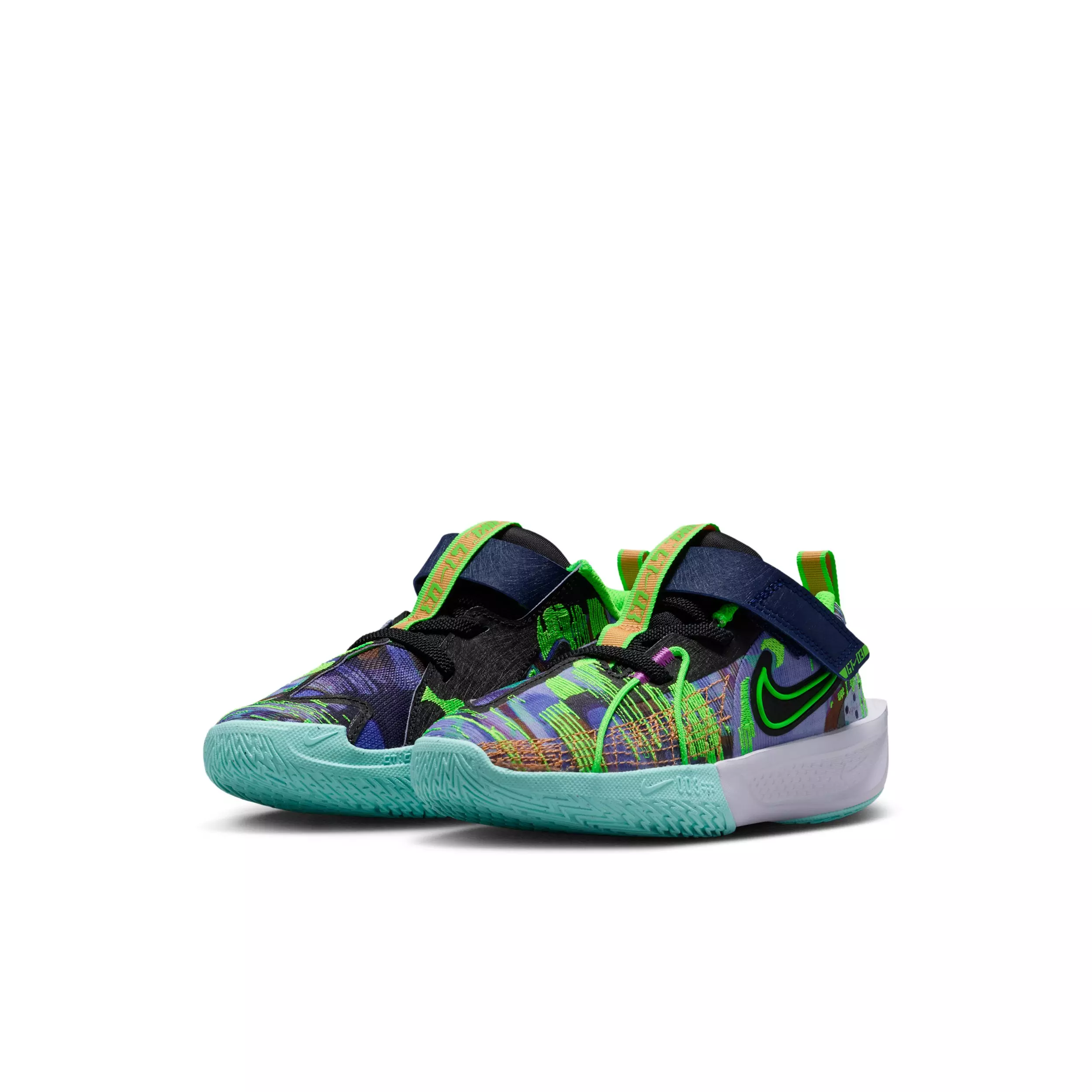 Nike G.T. Cut 3 SE "Blue Void/Violet/Bleached Turquoise/Green" Preschool Boys' Basketball Shoe - BLUE/VIOLET/TURQUOISE/GREEN