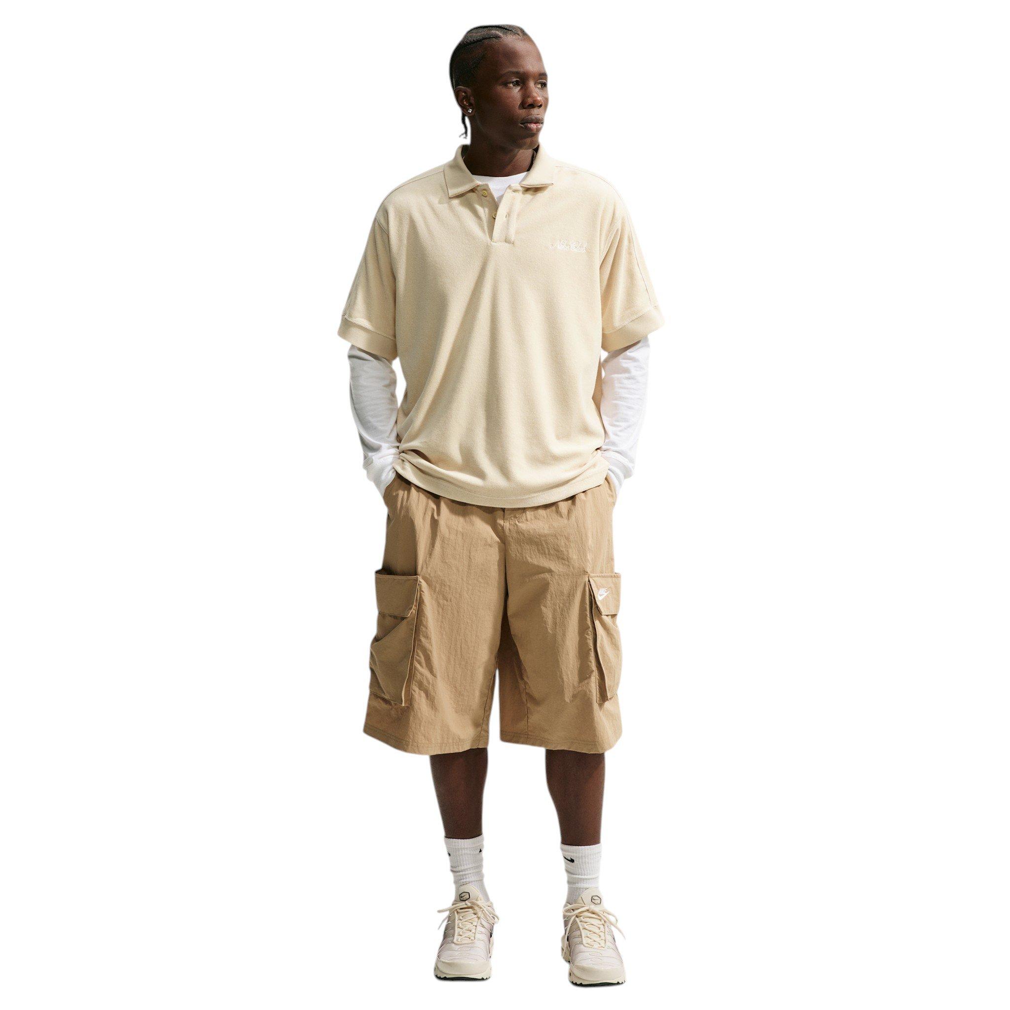 Nike Men's Sportswear Club French Terry Polo - BROWN