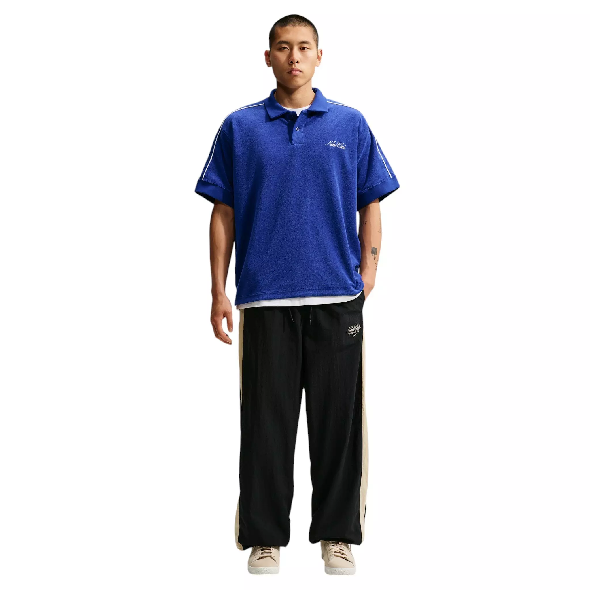 Nike Men's Sportswear Club French Terry Polo - BLUE