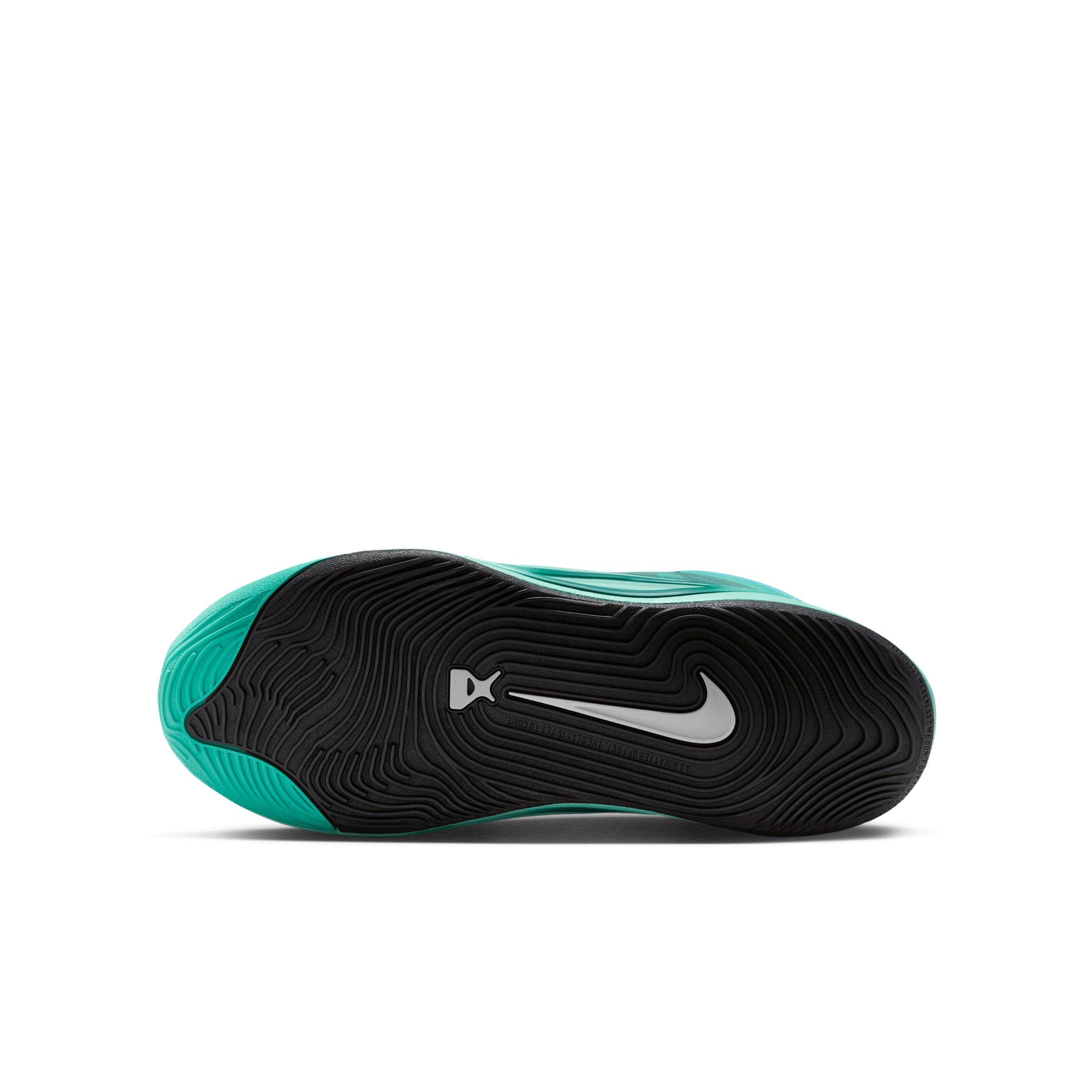 Nike A'One Grade School Boys' "Bleached Turquoise/Washed Teal/Geode Teal/Silver" Basketball Shoe