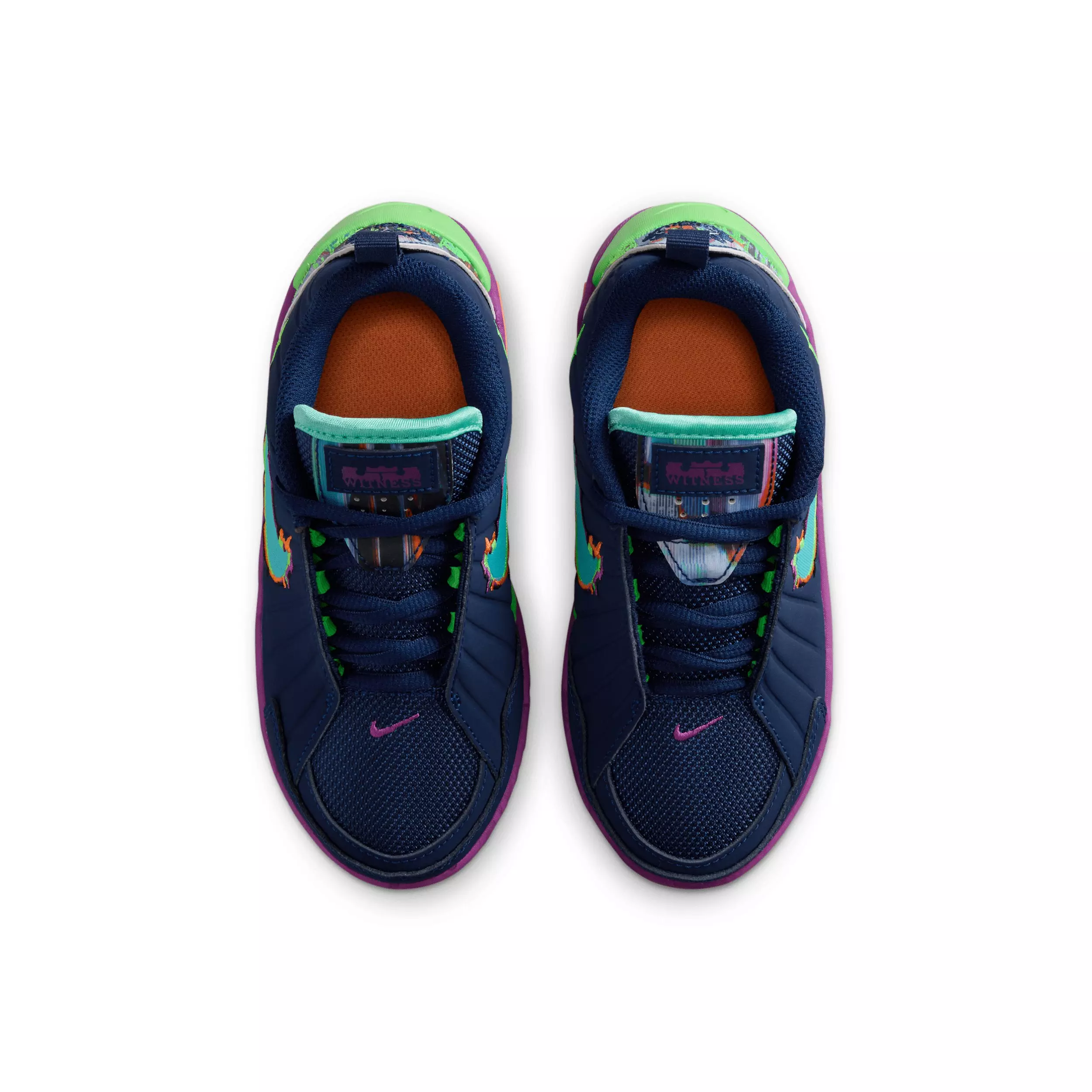 Nike LeBron Witness 9 "Blue Void/Purple/Green Strike/Turquoise" Preschool Boys' Basketball Shoe - BLUE/PURPLE/GREEN/TURQUOISE