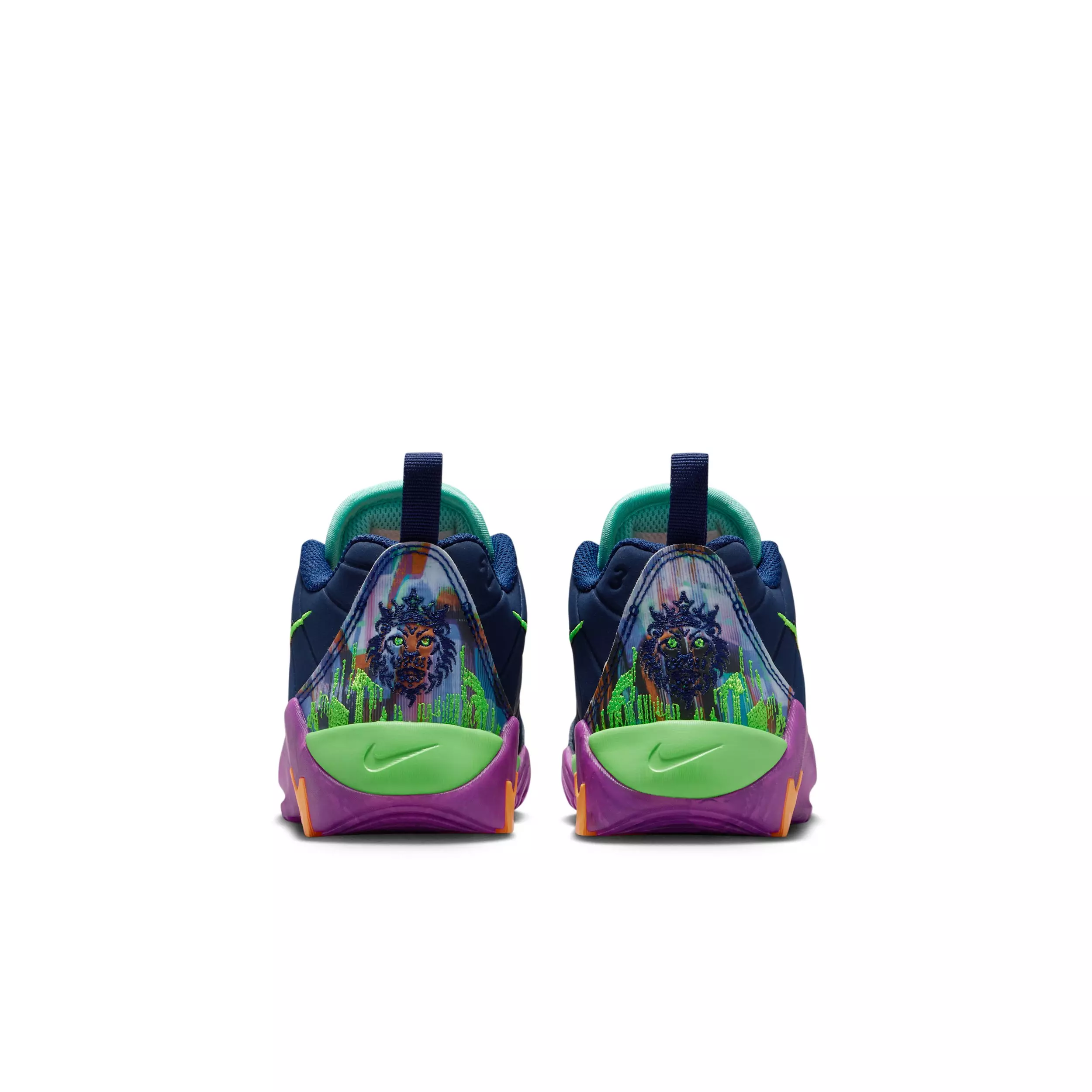 Nike LeBron Witness 9 "Blue Void/Purple/Green Strike/Turquoise" Preschool Boys' Basketball Shoe - BLUE/PURPLE/GREEN/TURQUOISE