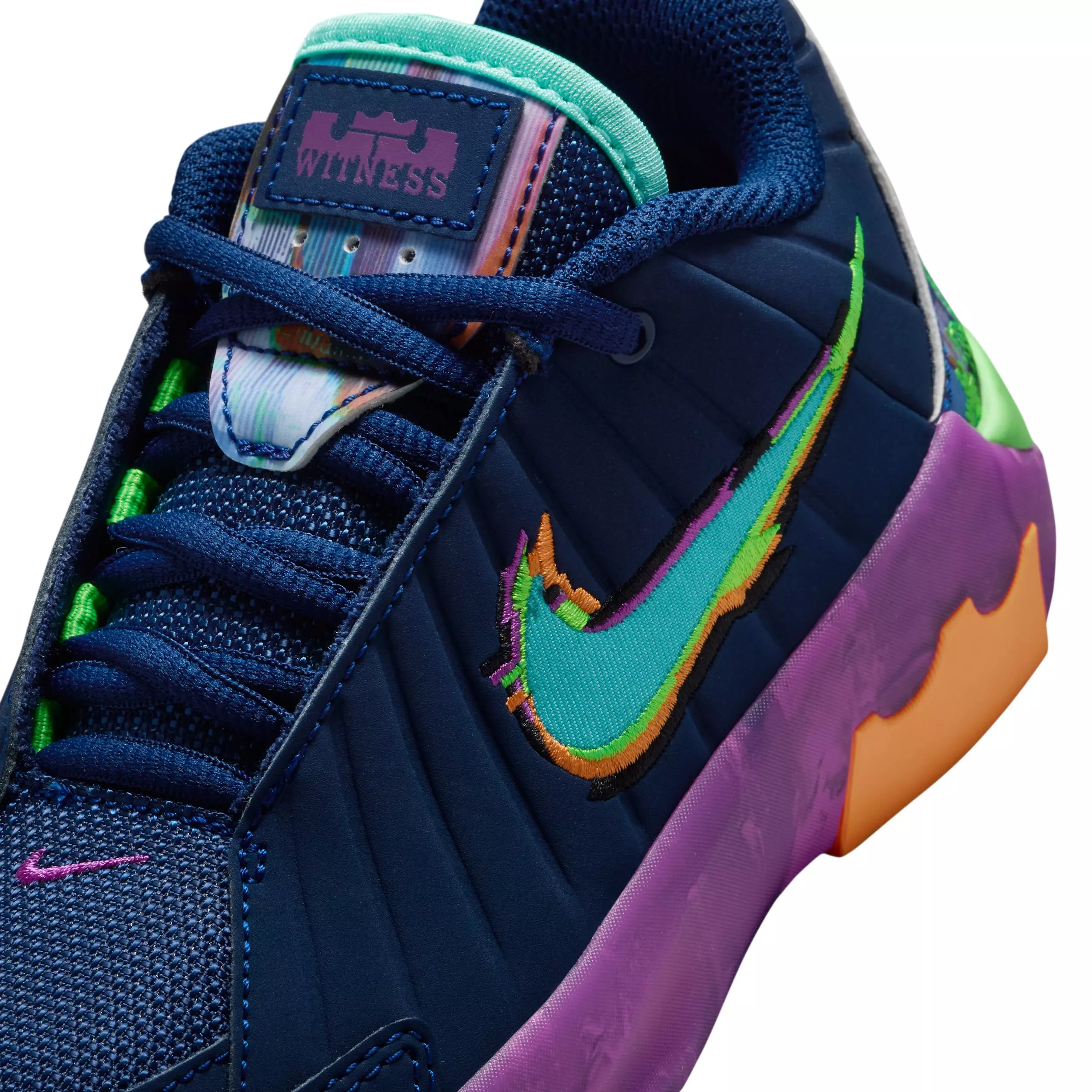 Nike LeBron Witness 9 "Blue Void/Purple/Green Strike/Turquoise" Preschool Boys' Basketball Shoe - BLUE/PURPLE/GREEN/TURQUOISE