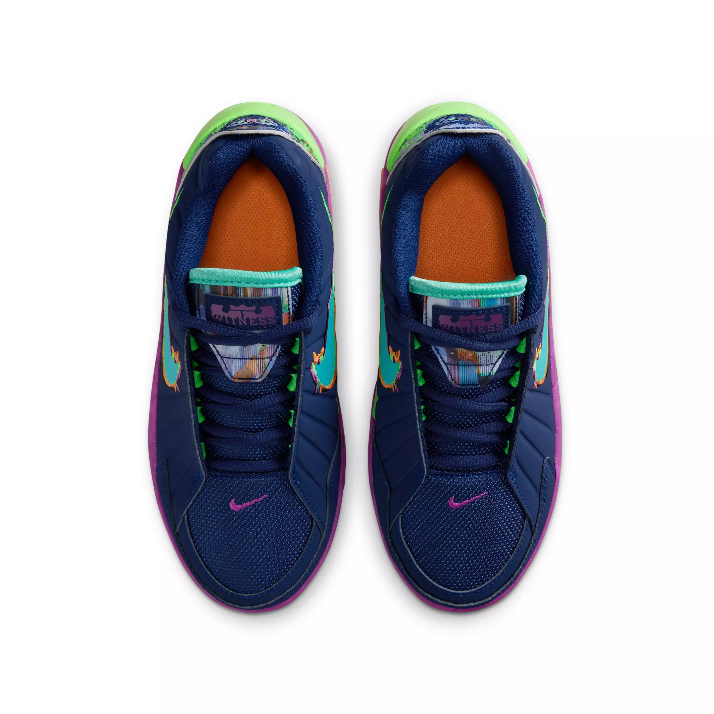 Nike LeBron Witness 9 "Blue Void/Purple/Green Strike/Turquoise" Grade School Boys' Basketball Shoe - BLUE/PURPLE/GREEN/TURQUOISE