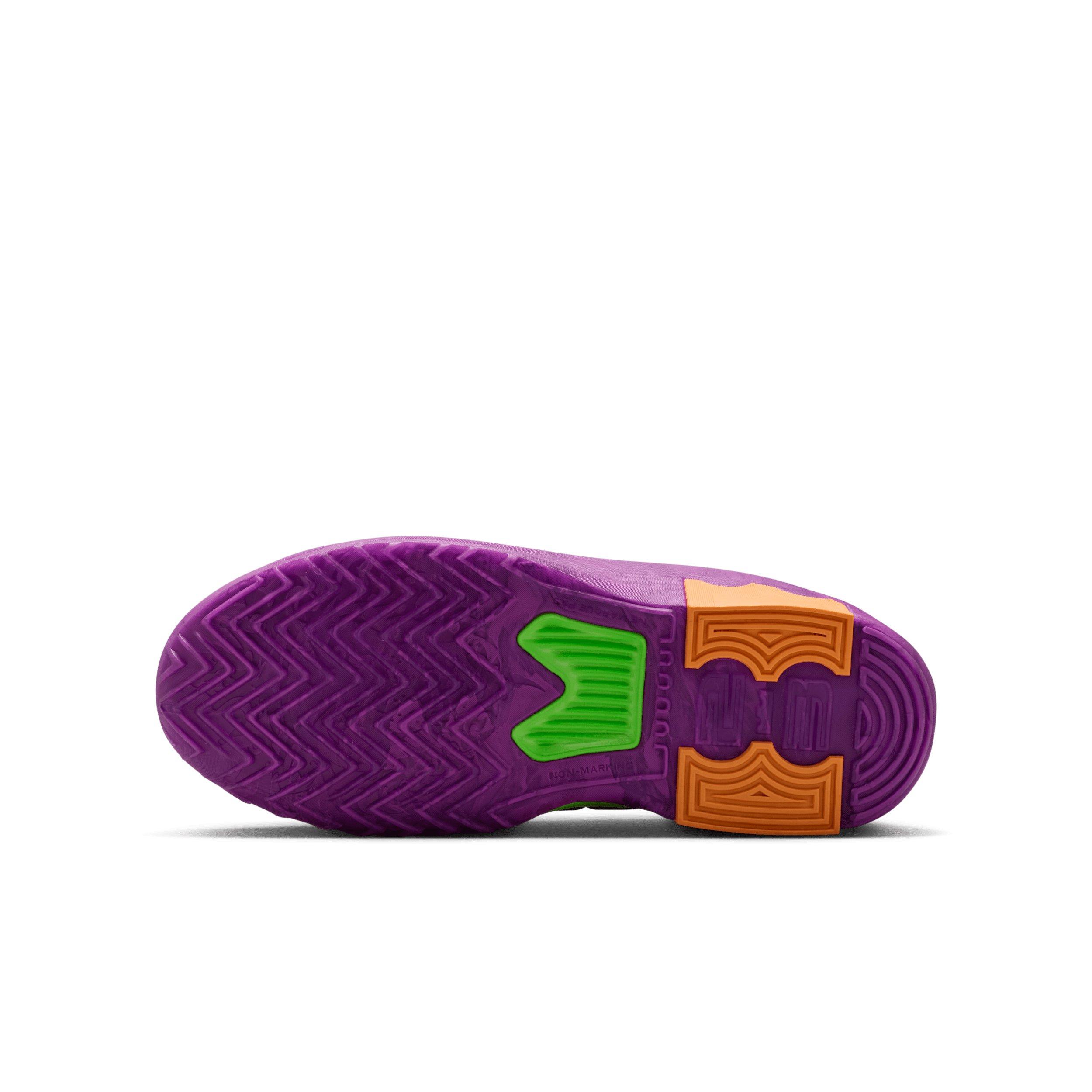 Nike LeBron Witness 9 Grade School Boys' "Blue Void/Purple/Green Strike/Turquoise" Basketball Shoe