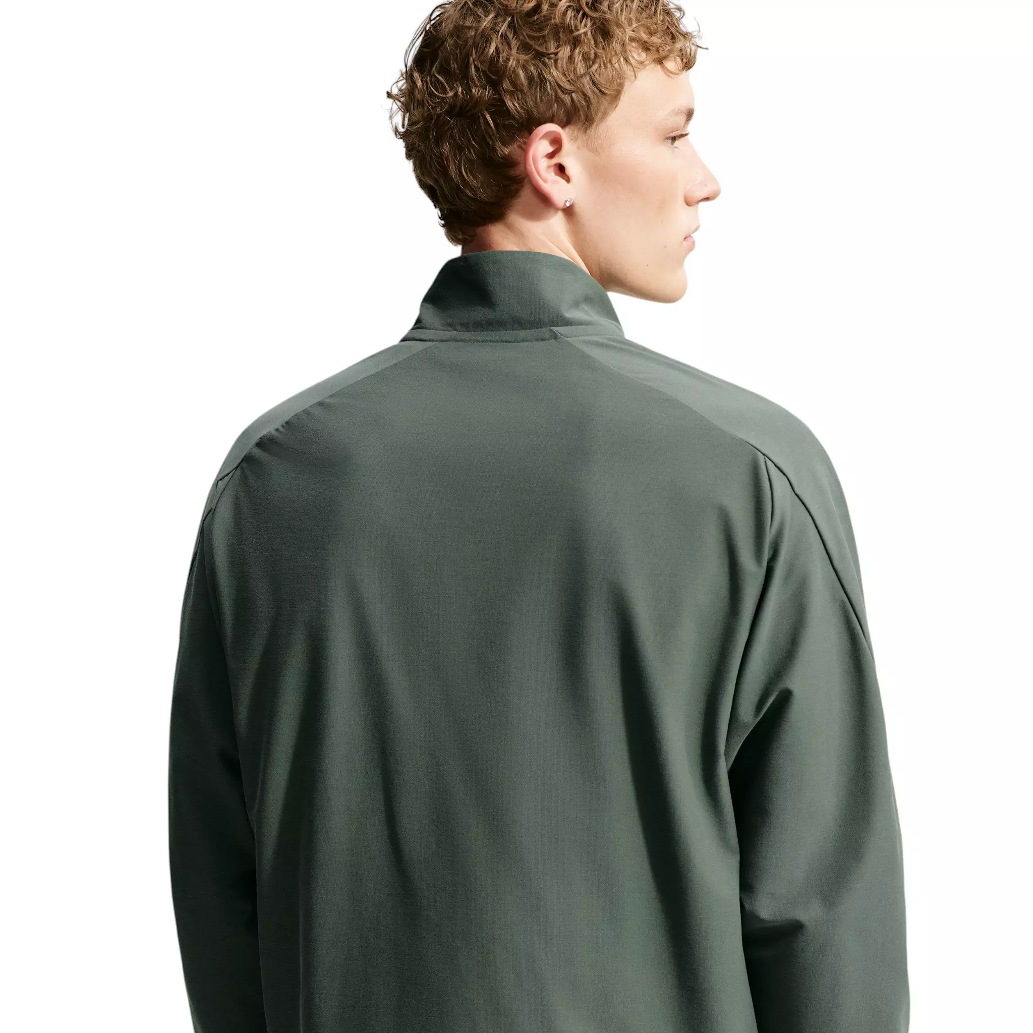 Nike Men's Sportswear Tech Dri-FIT Shori Knit Track Jacket - Camo Green/Black - GREEN/BLACK
