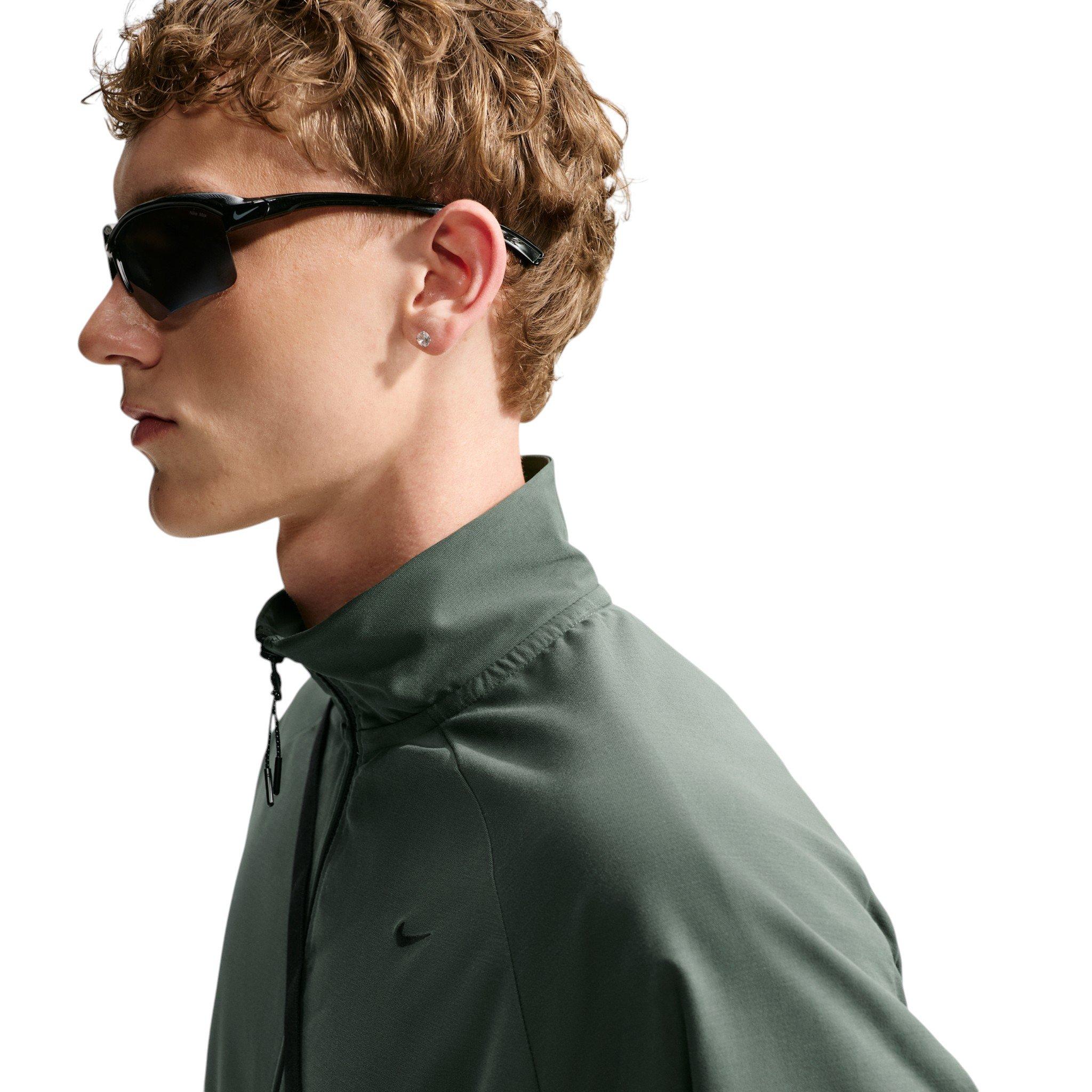 Nike Men's Sportswear Tech Dri-FIT Shori Knit Track Jacket - Camo Green/Black - GREEN/BLACK Thumbnail View 3