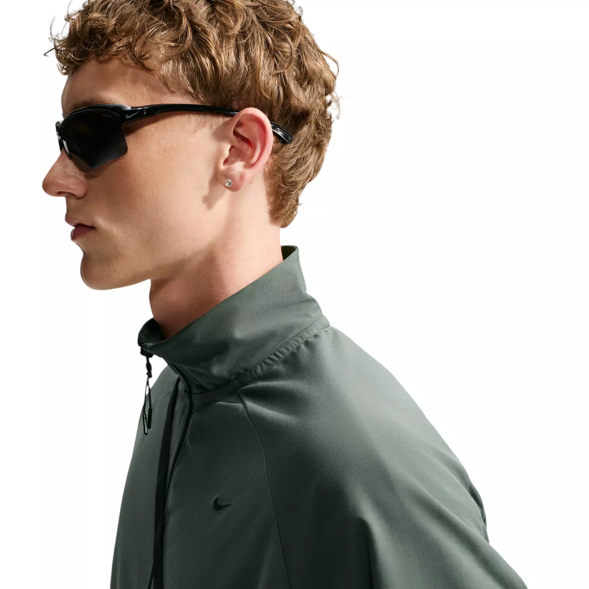 Nike Men's Sportswear Tech Dri-FIT Shori Knit Track Jacket - Camo Green/Black - GREEN/BLACK