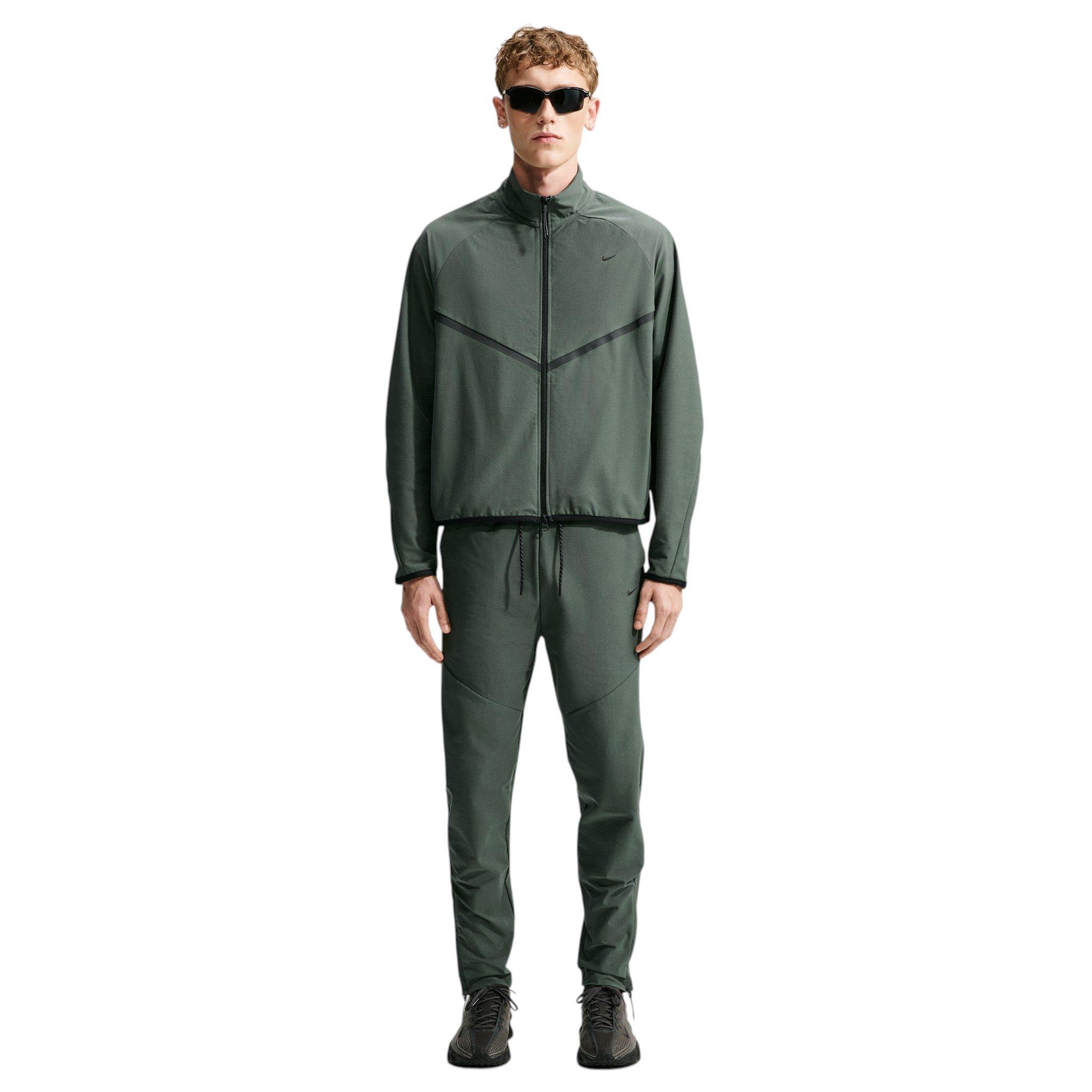 Nike Men's Sportswear Tech Dri-FIT Shori Knit Track Jacket - Camo Green/Black - GREEN/BLACK Thumbnail View 4