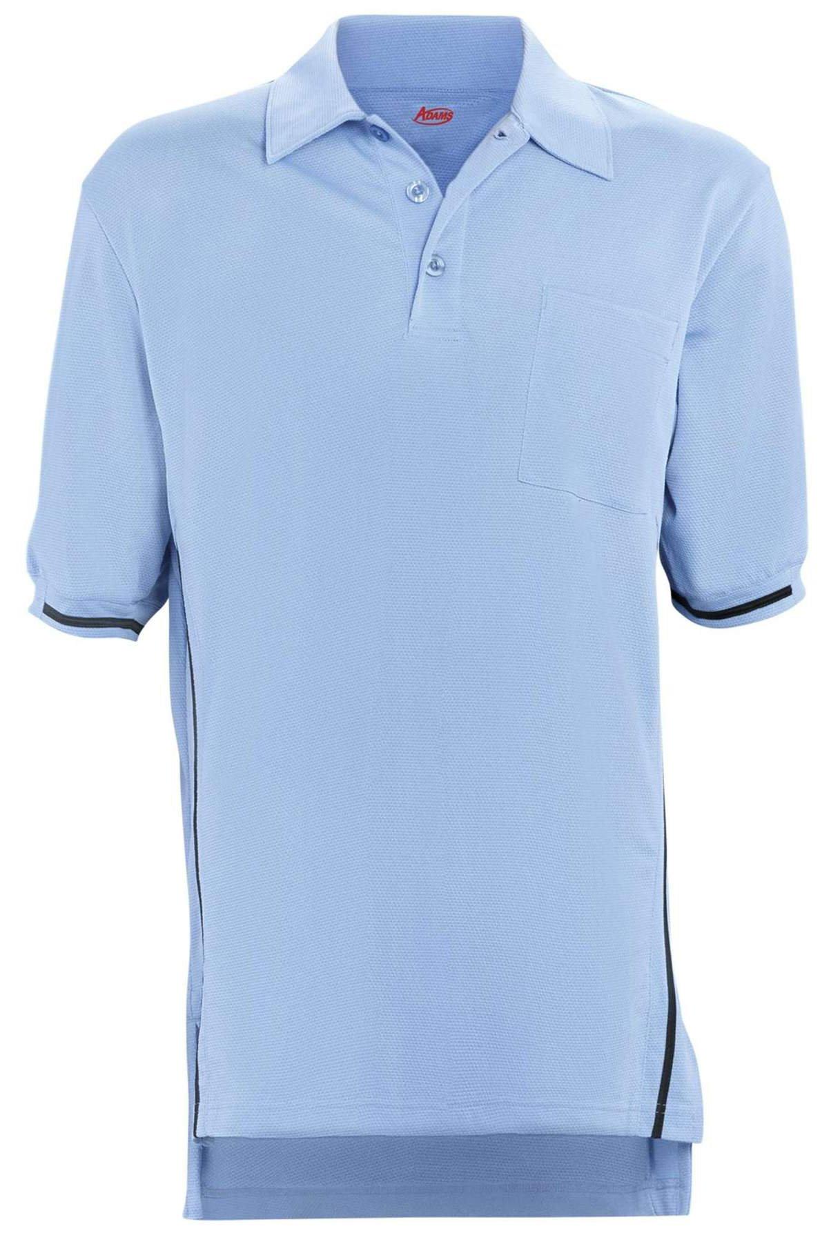 Sized for Chest Protector ADAMS USA Short Sleeve Baseball Umpire Shirt Navy