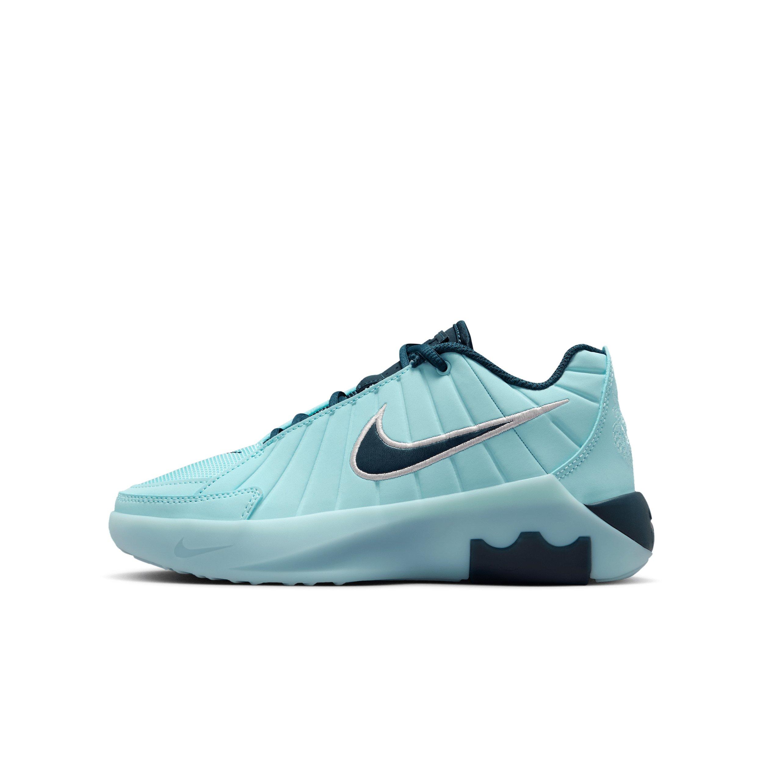 Nike LeBron Witness 9 Grade School Boys' "Glacier Ice/Glacier Blue/Silver/Navy" Basketball Shoe