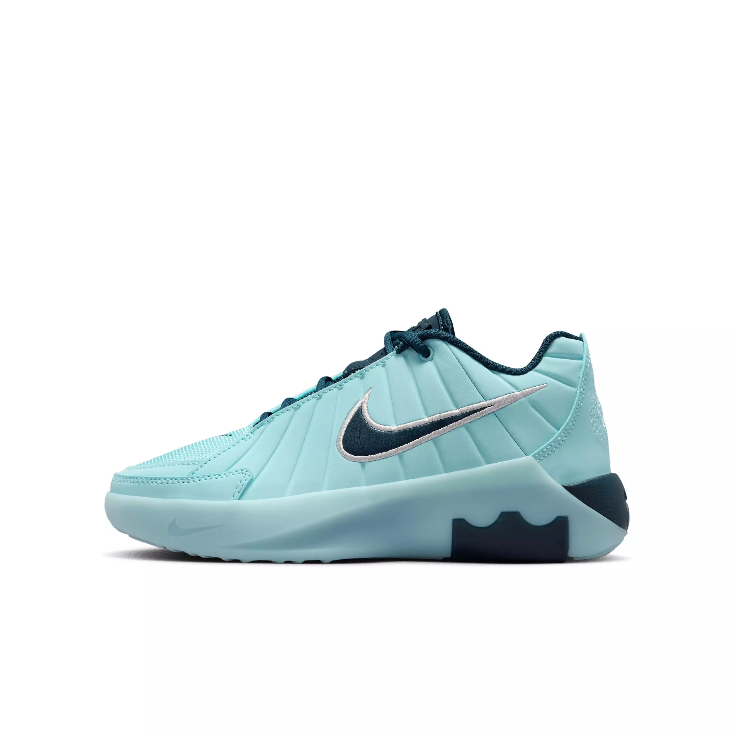Nike LeBron Witness 9 "Glacier Ice/Glacier Blue/Silver/Navy" Grade School Boys' Basketball Shoe - ICE/BLUE/SILVER/NAVY