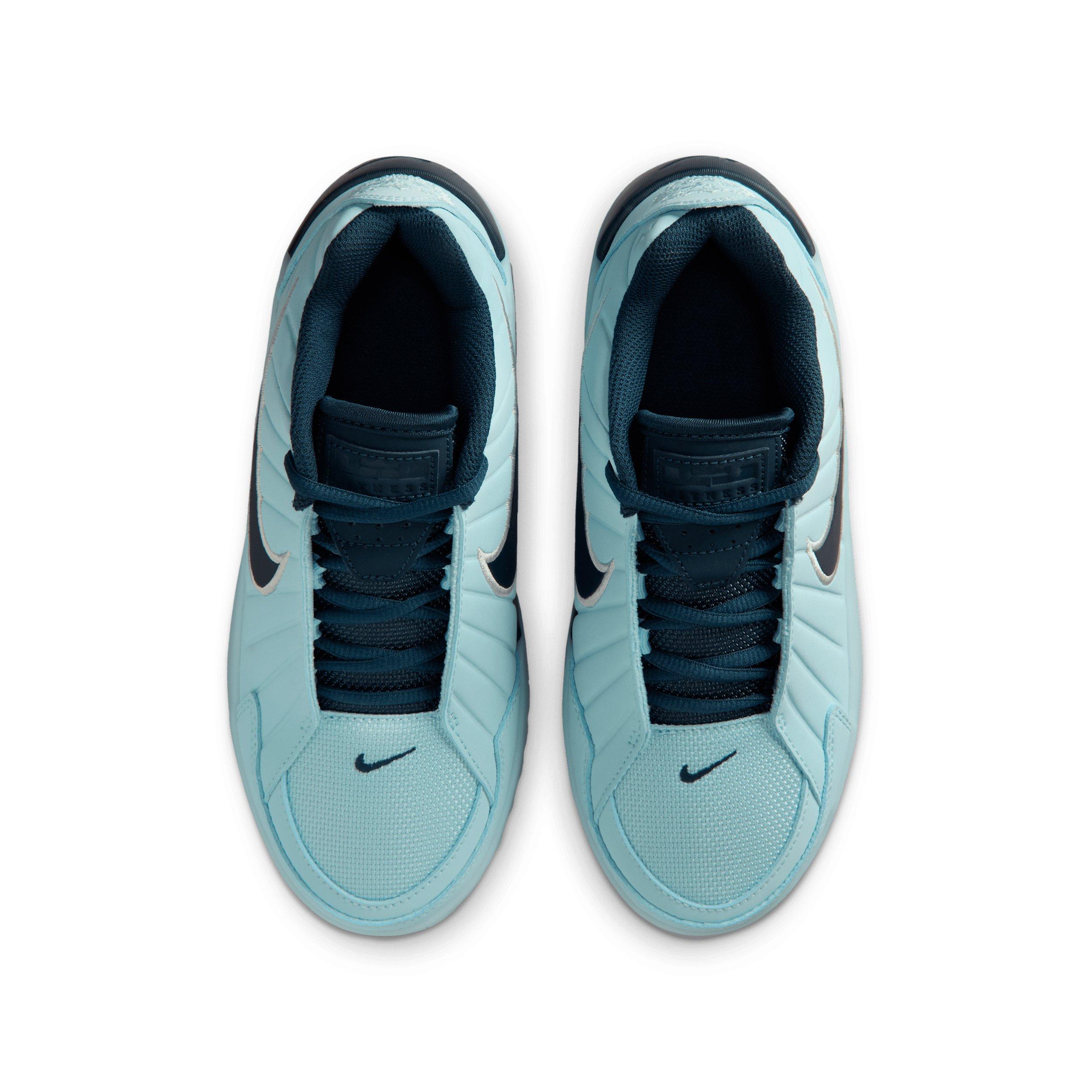 Nike LeBron Witness 9 Grade School Boys' "Glacier Ice/Glacier Blue/Silver/Navy" Basketball Shoe