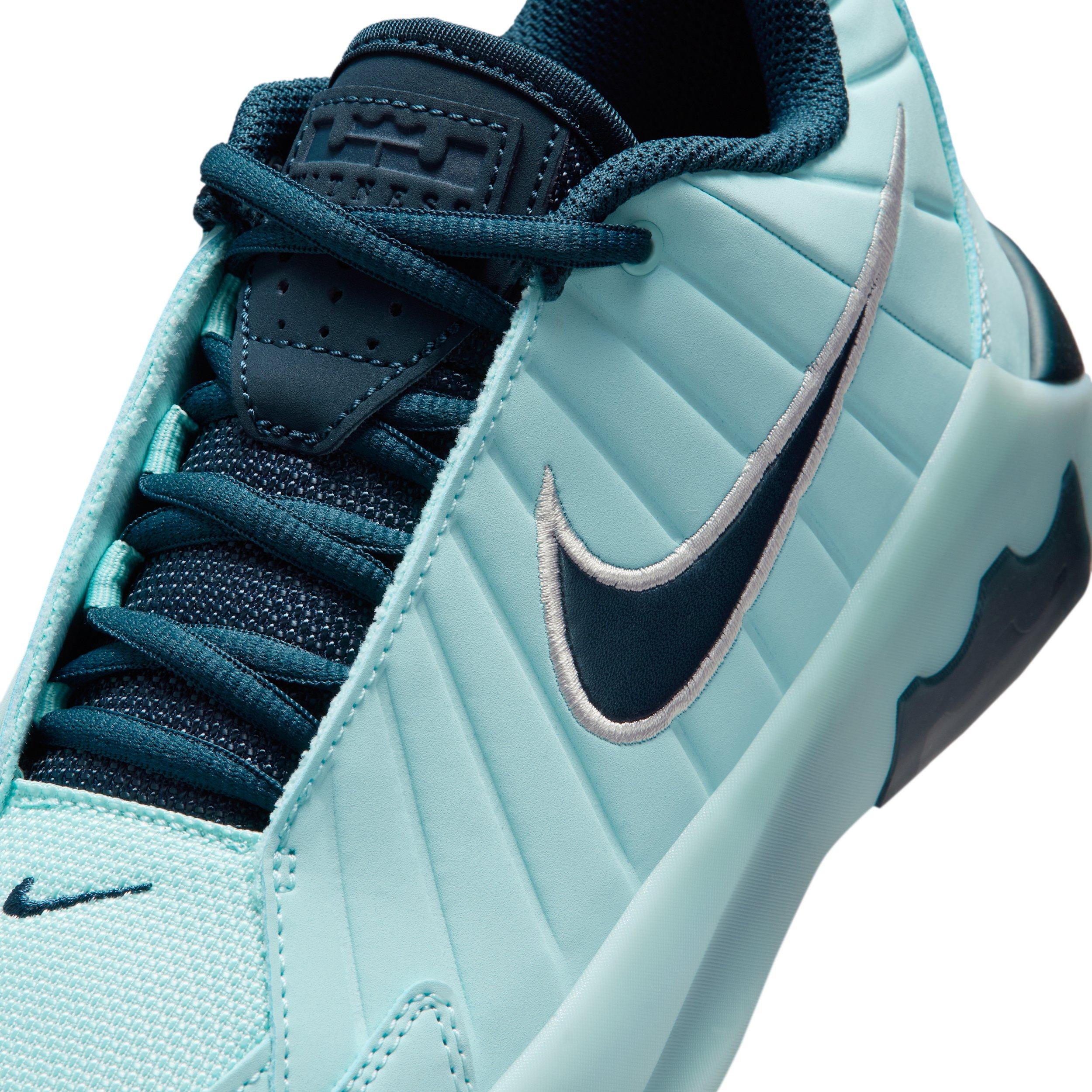 Nike LeBron Witness 9 Grade School Boys' "Glacier Ice/Glacier Blue/Silver/Navy" Basketball Shoe