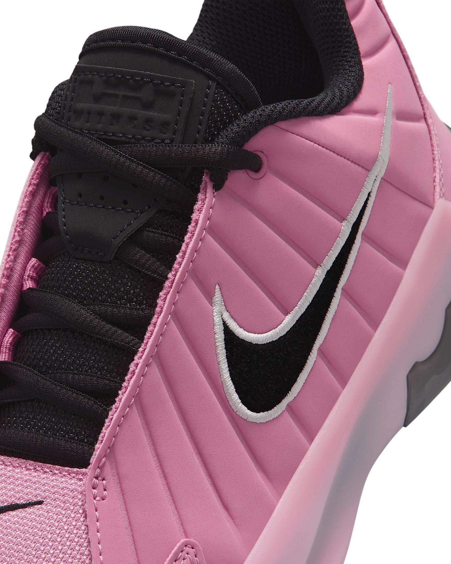 Nike LeBron Witness 9 Grade School Boys' "Elemental Pink/Pink/Pink Foam/Black" Basketball Shoe