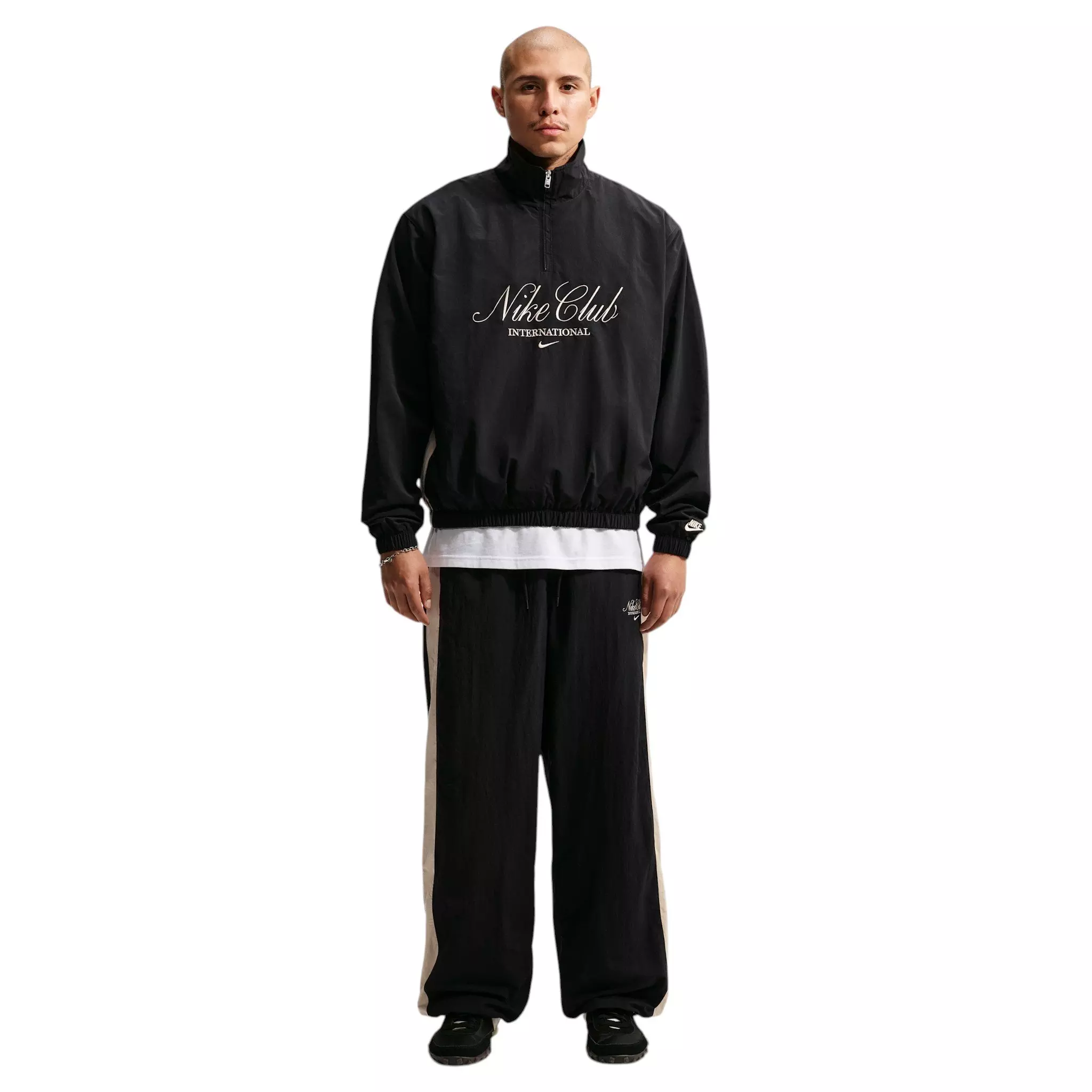 Nike Men's Sportswear Club 1/2 Zip Jacket - BLACK