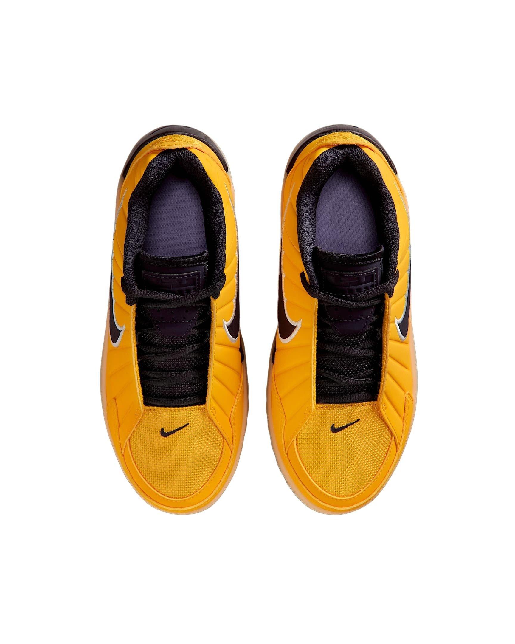 Nike LeBron Witness 9 Grade School Boys' "Amarillo/Soft Yellow/Lilac/Cave Purple" Basketball Shoe